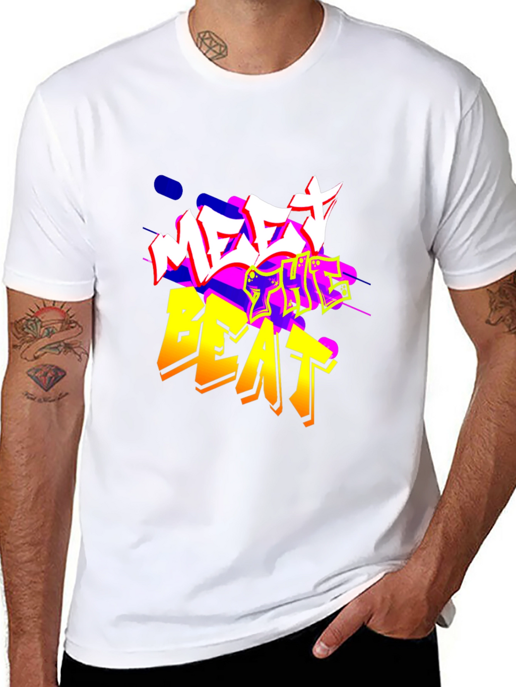 Meet The Beat Black Graphic Tee