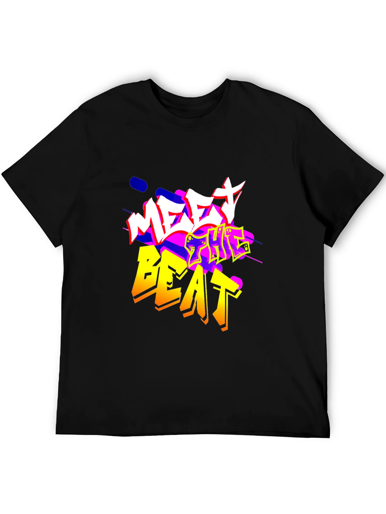 Meet The Beat Black Graphic Tee