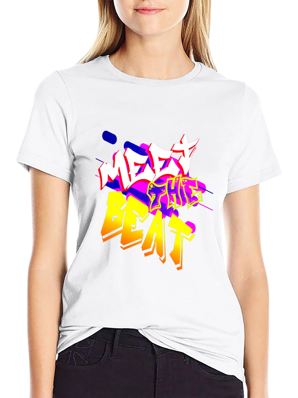 Meet The Beat Black Graphic Tee