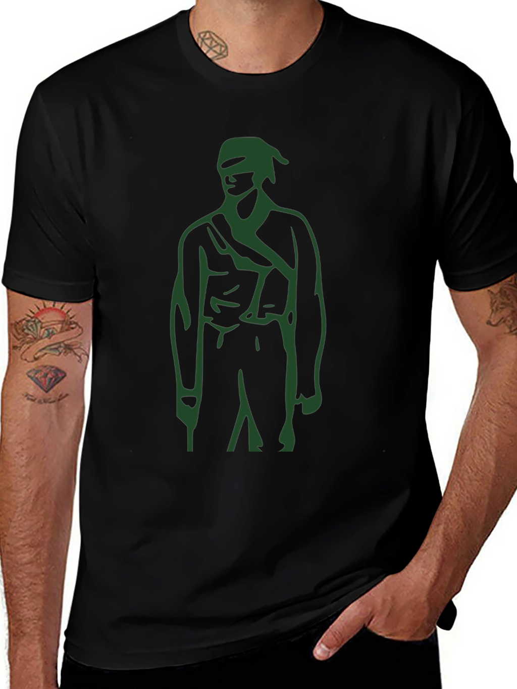 Graphic Tee: Retro Soldier Design