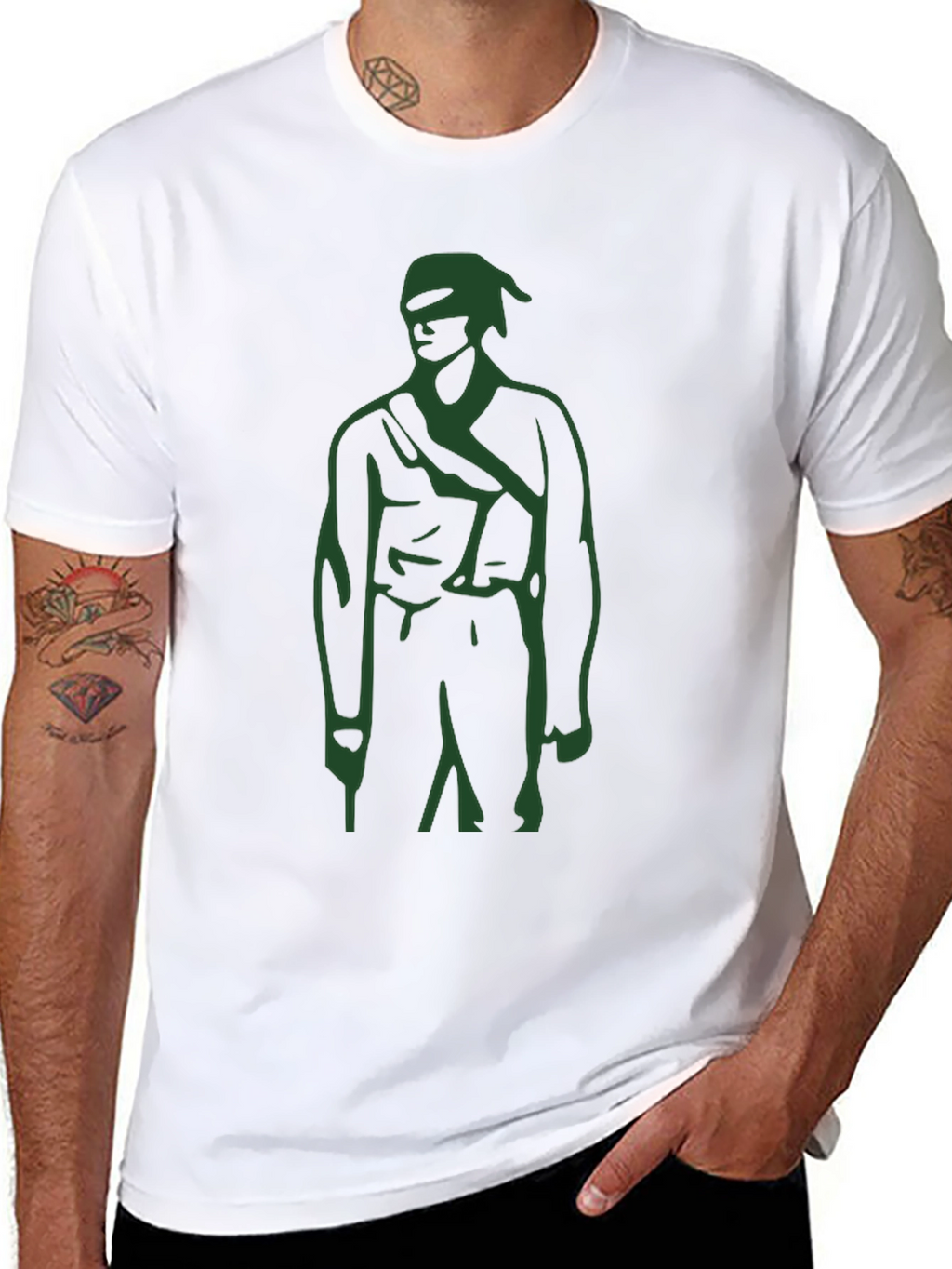 Graphic Tee: Retro Soldier Design