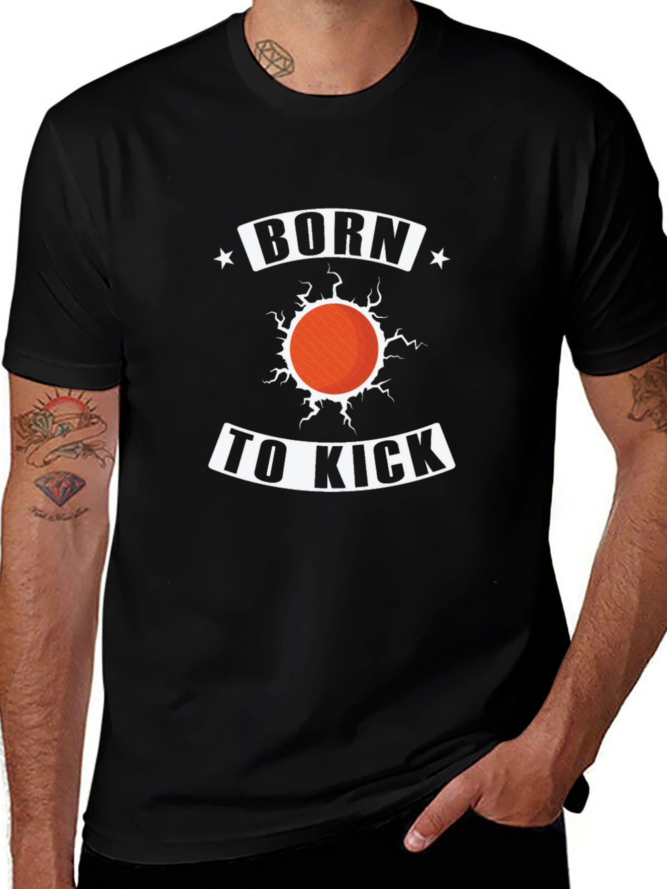 Born to Kick Black Graphic Tee