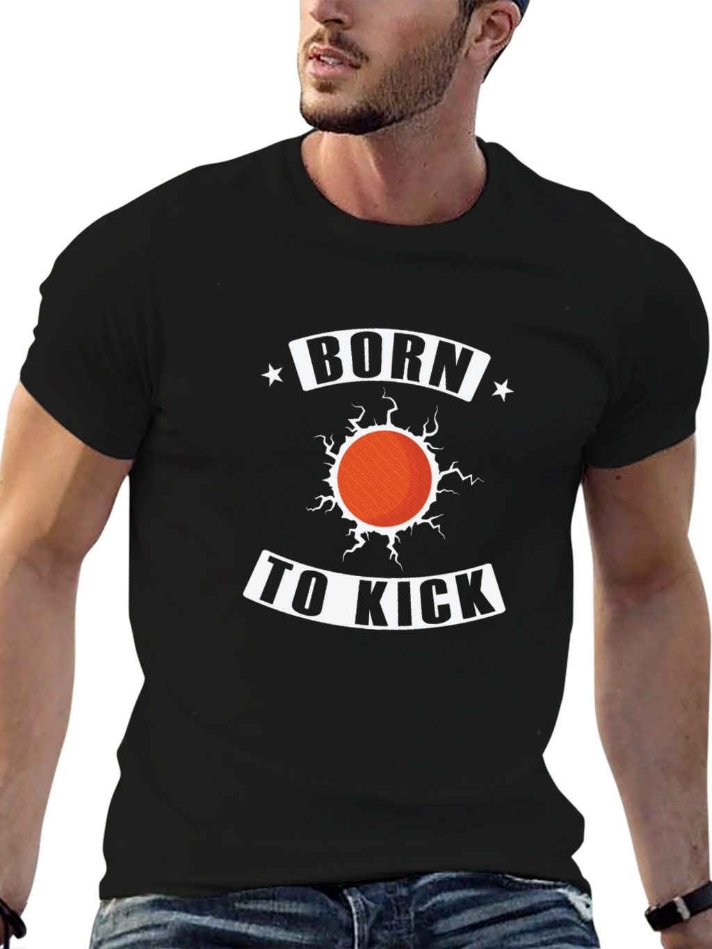 Born to Kick Black Graphic Tee