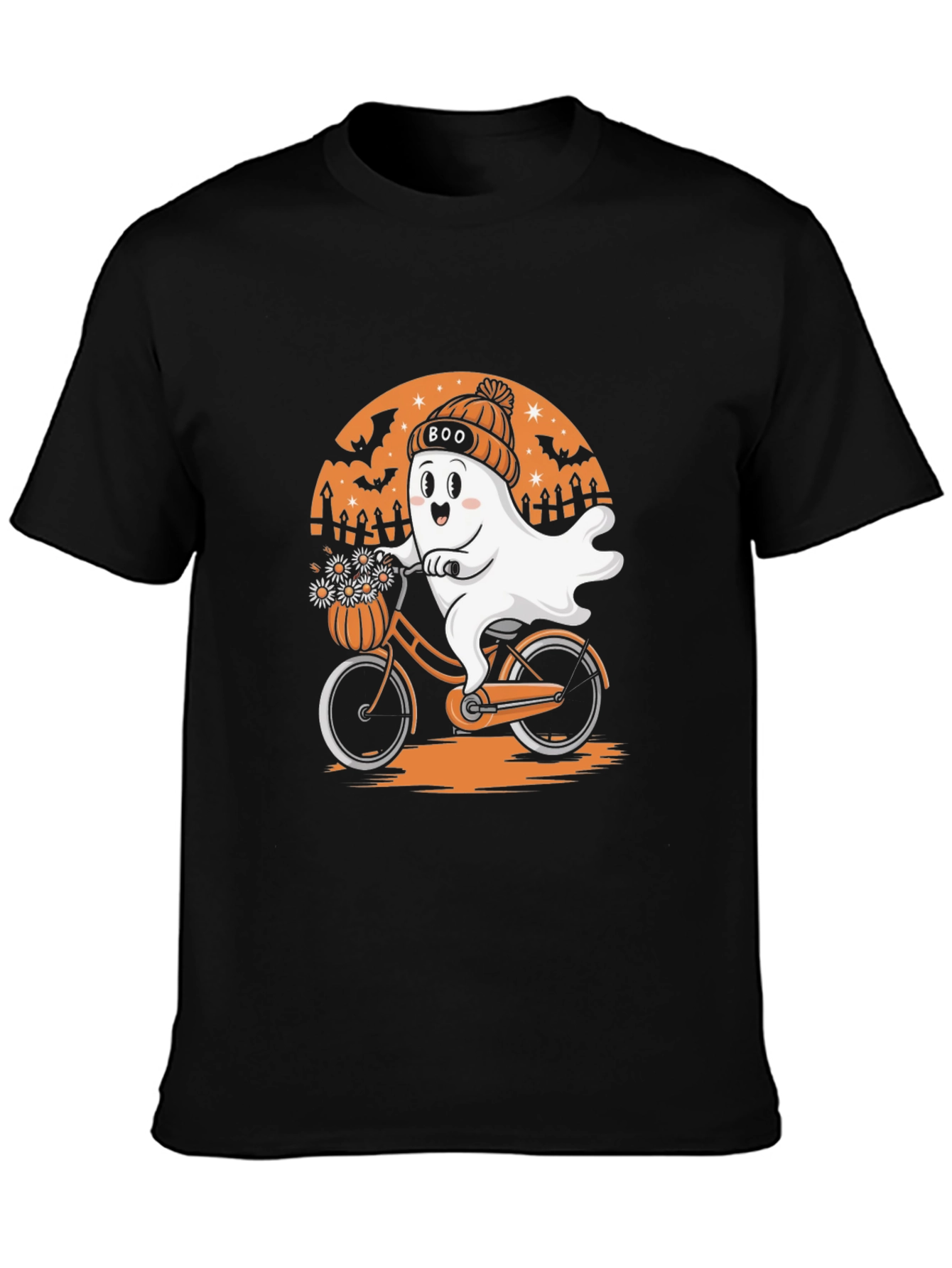 Boo Ghost Bike Halloween T-Shirt