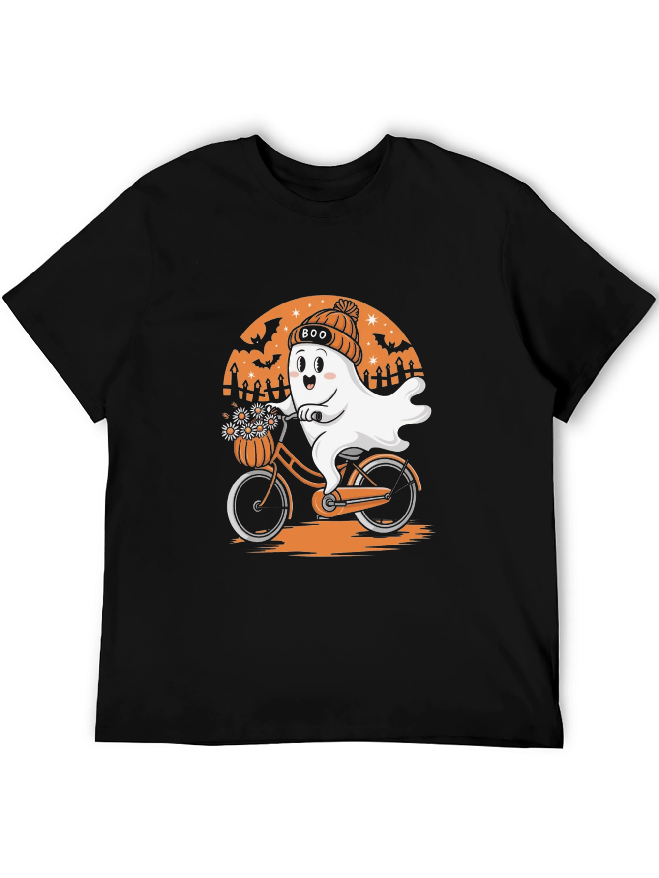 Boo Ghost Bike Halloween T-Shirt