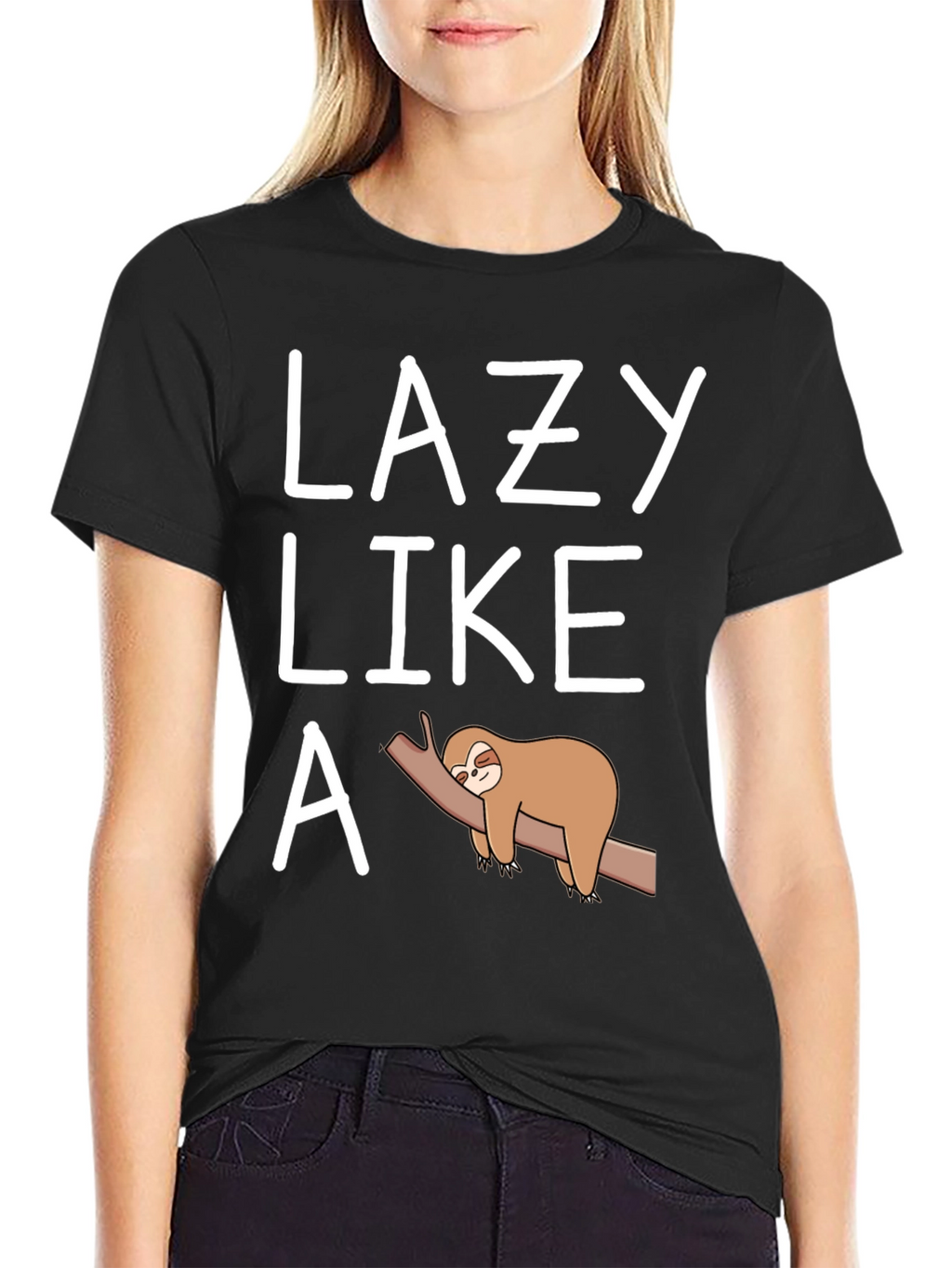 Lazy Like a Sloth T-Shirt Funny Graphic Tee