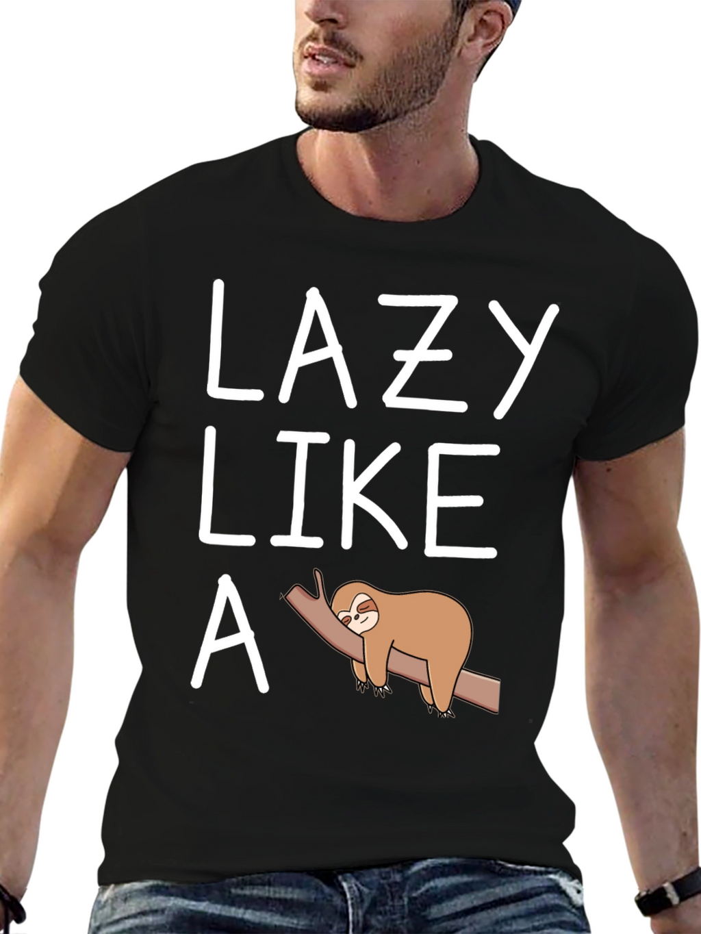 Lazy Like a Sloth T-Shirt Funny Graphic Tee