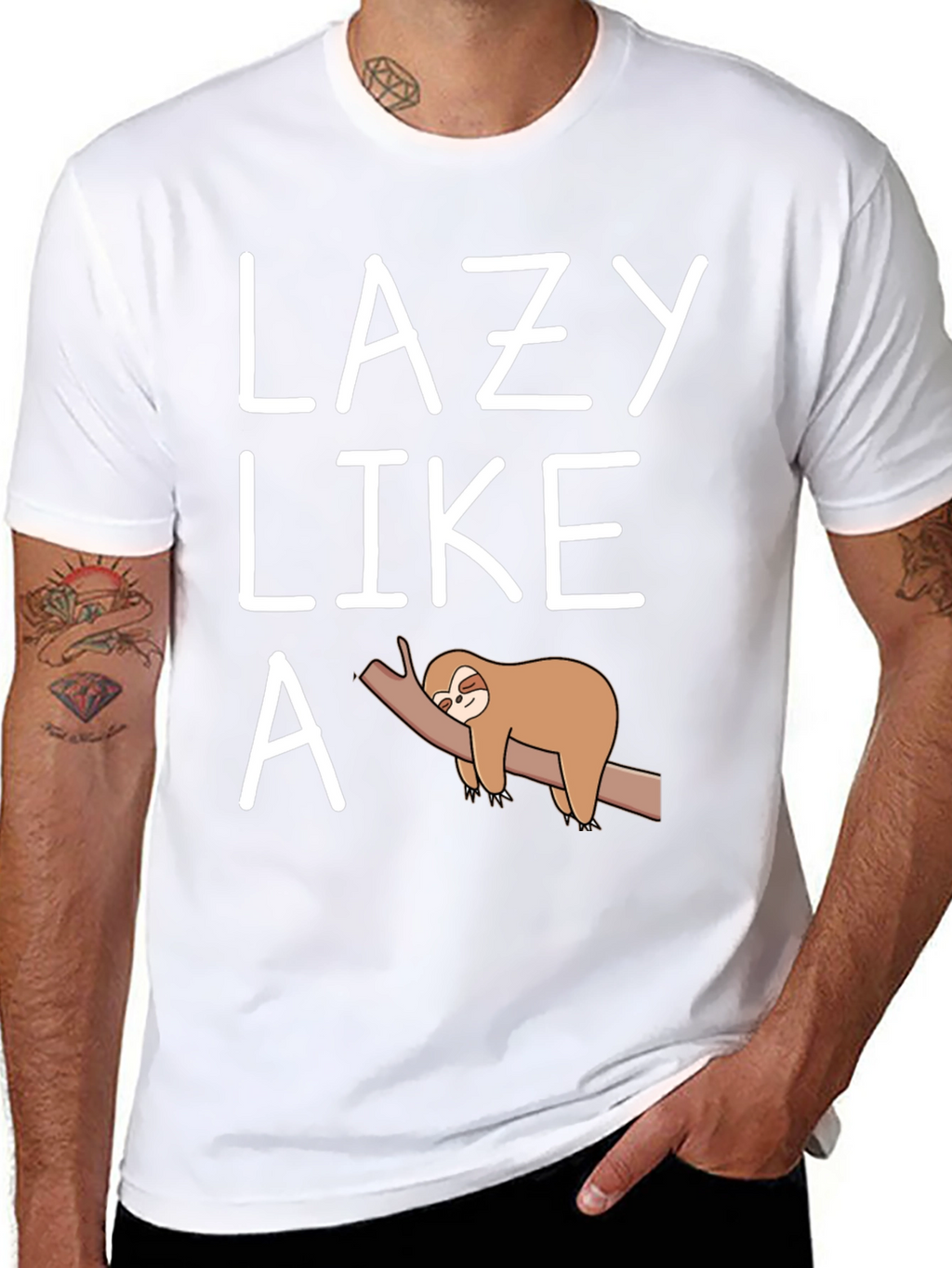 Lazy Like a Sloth T-Shirt Funny Graphic Tee