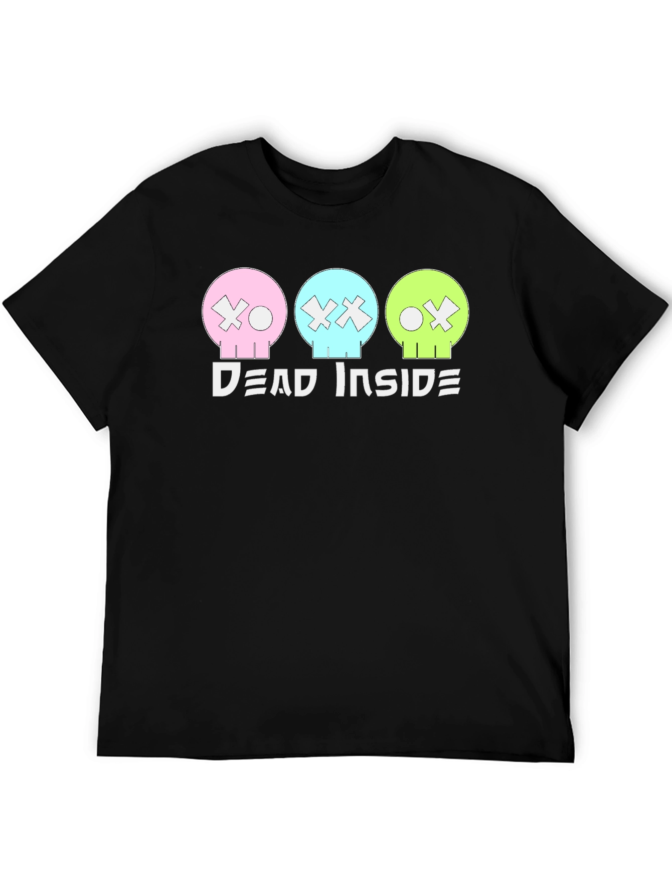 Dead Inside T-Shirt: Pastel Skulls Trendy Graphic Tee