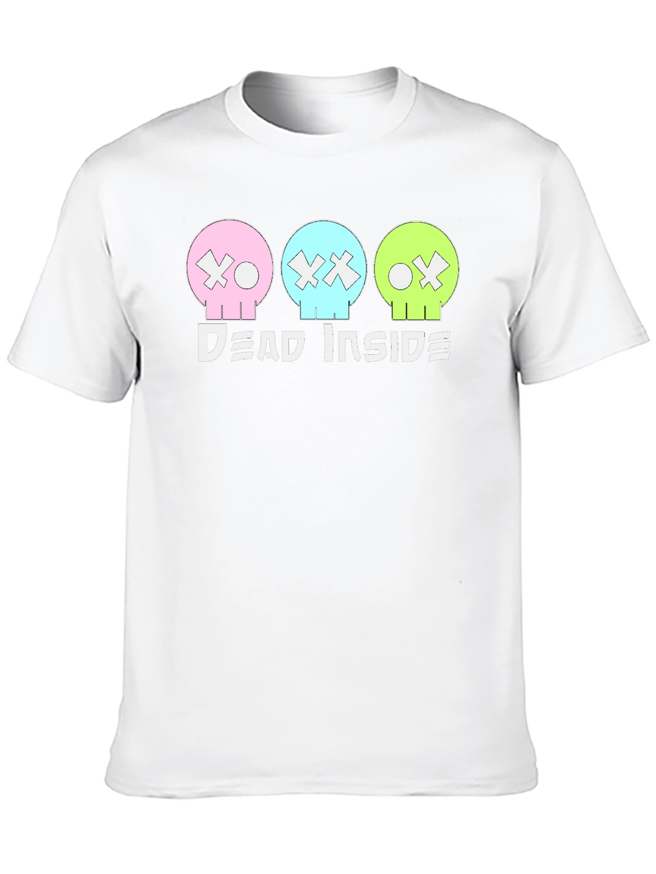 Dead Inside T-Shirt: Pastel Skulls Trendy Graphic Tee