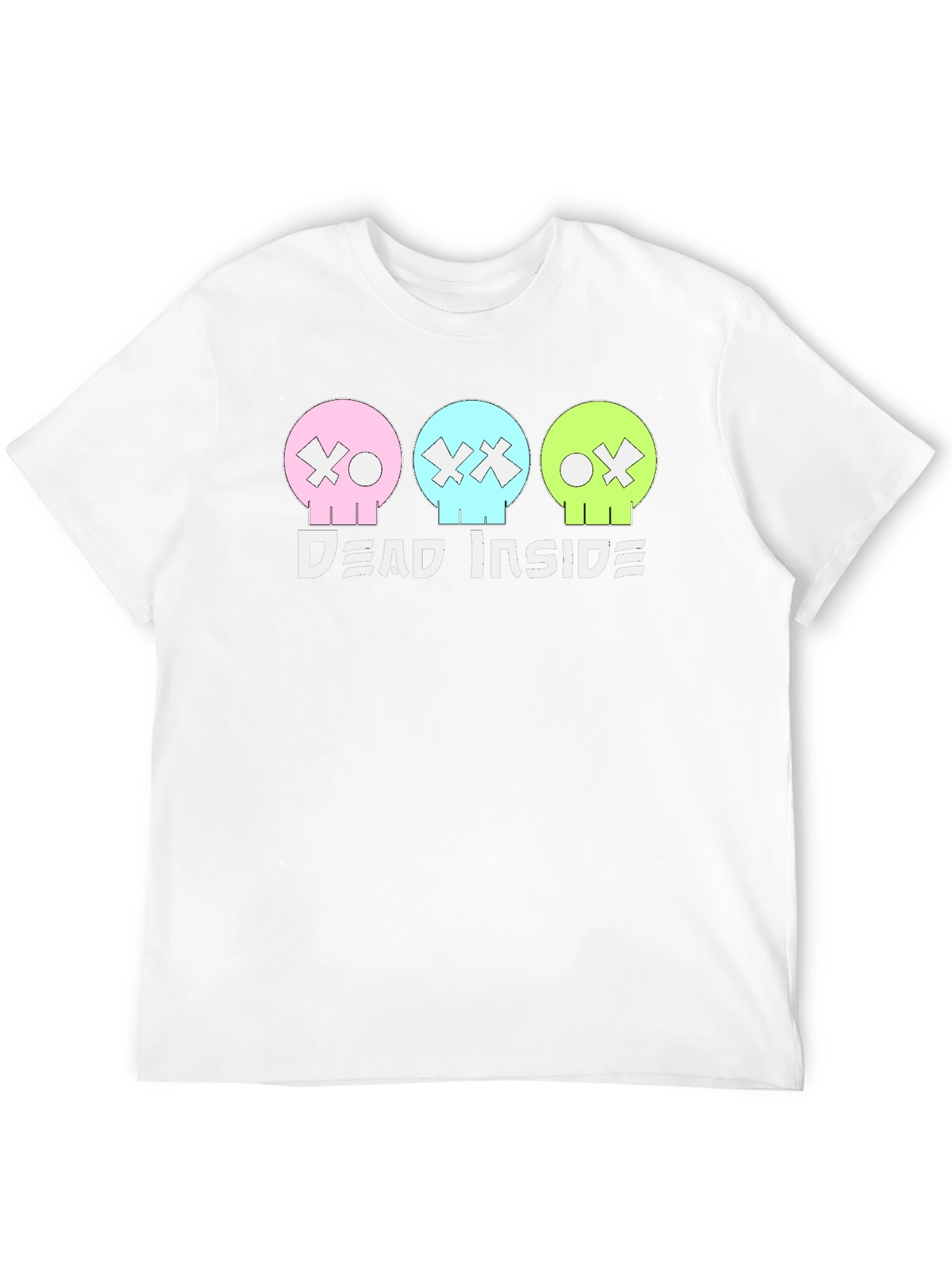 Dead Inside T-Shirt: Pastel Skulls Trendy Graphic Tee