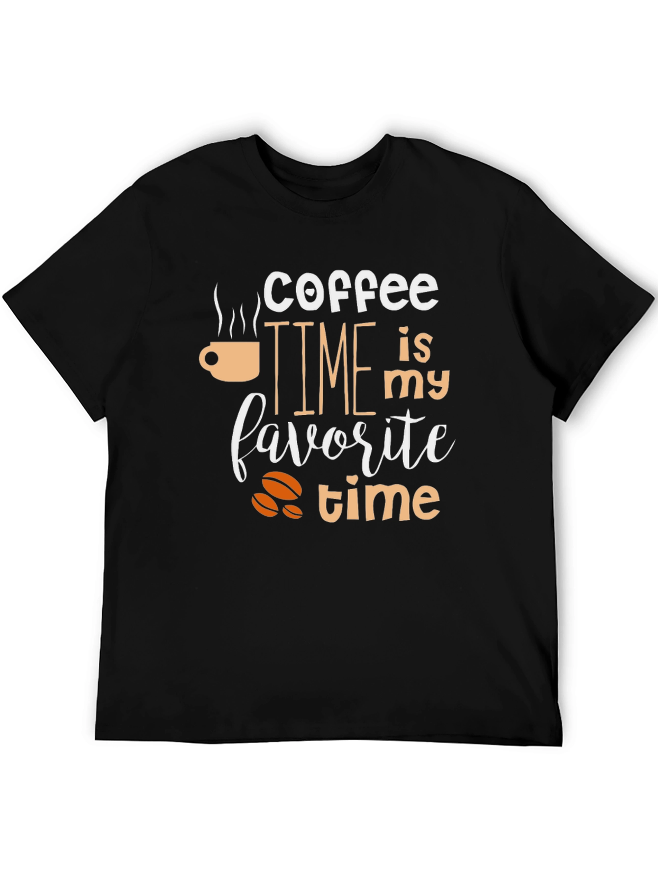 Coffee Time T-Shirt - Black Graphic Tee