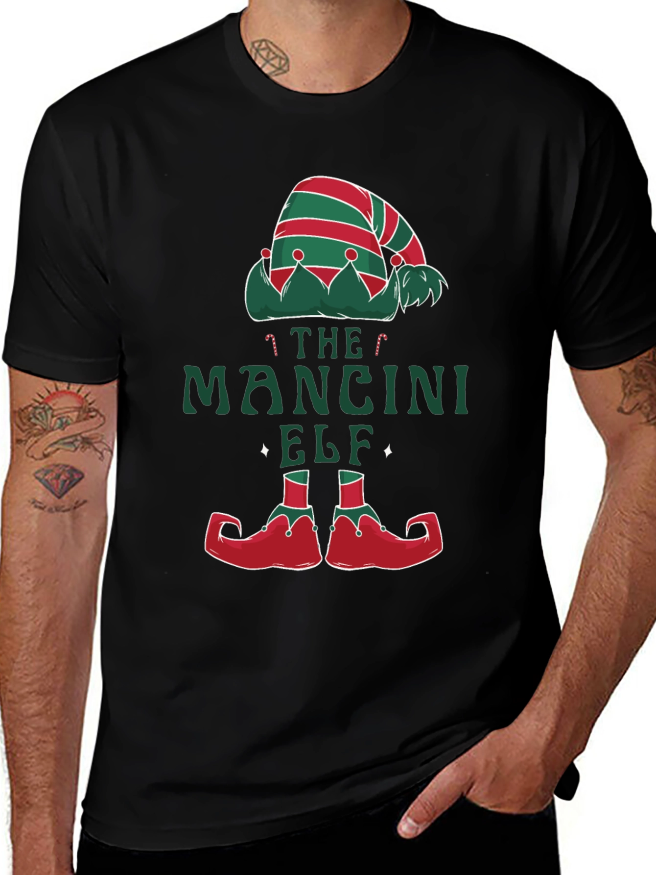 The Mancini Elf Christmas Graphic T-Shirt