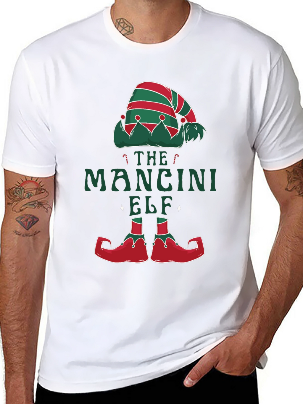 The Mancini Elf Christmas Graphic T-Shirt