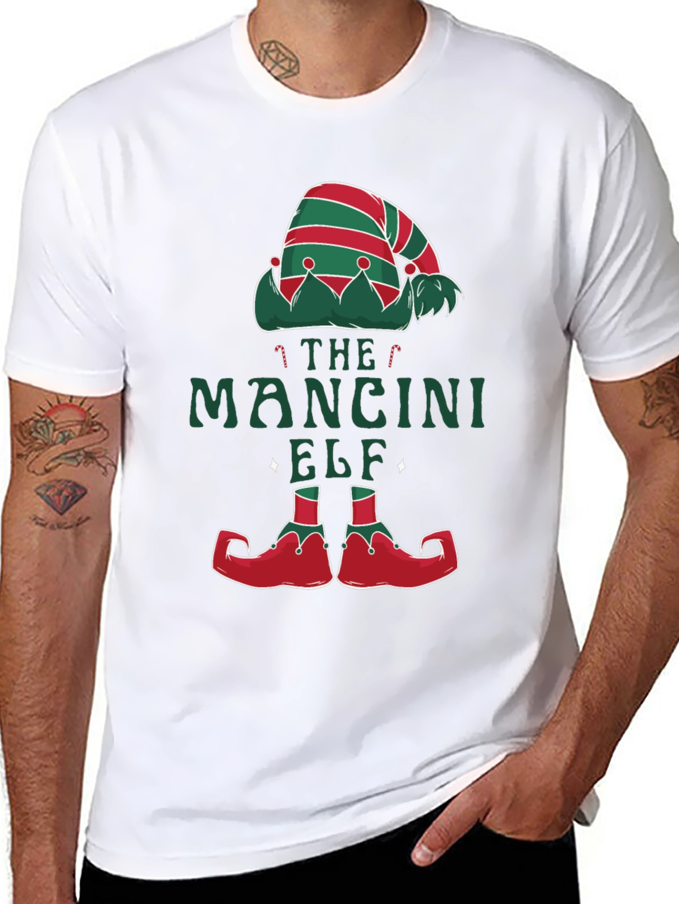 The Mancini Elf Christmas Graphic T-Shirt