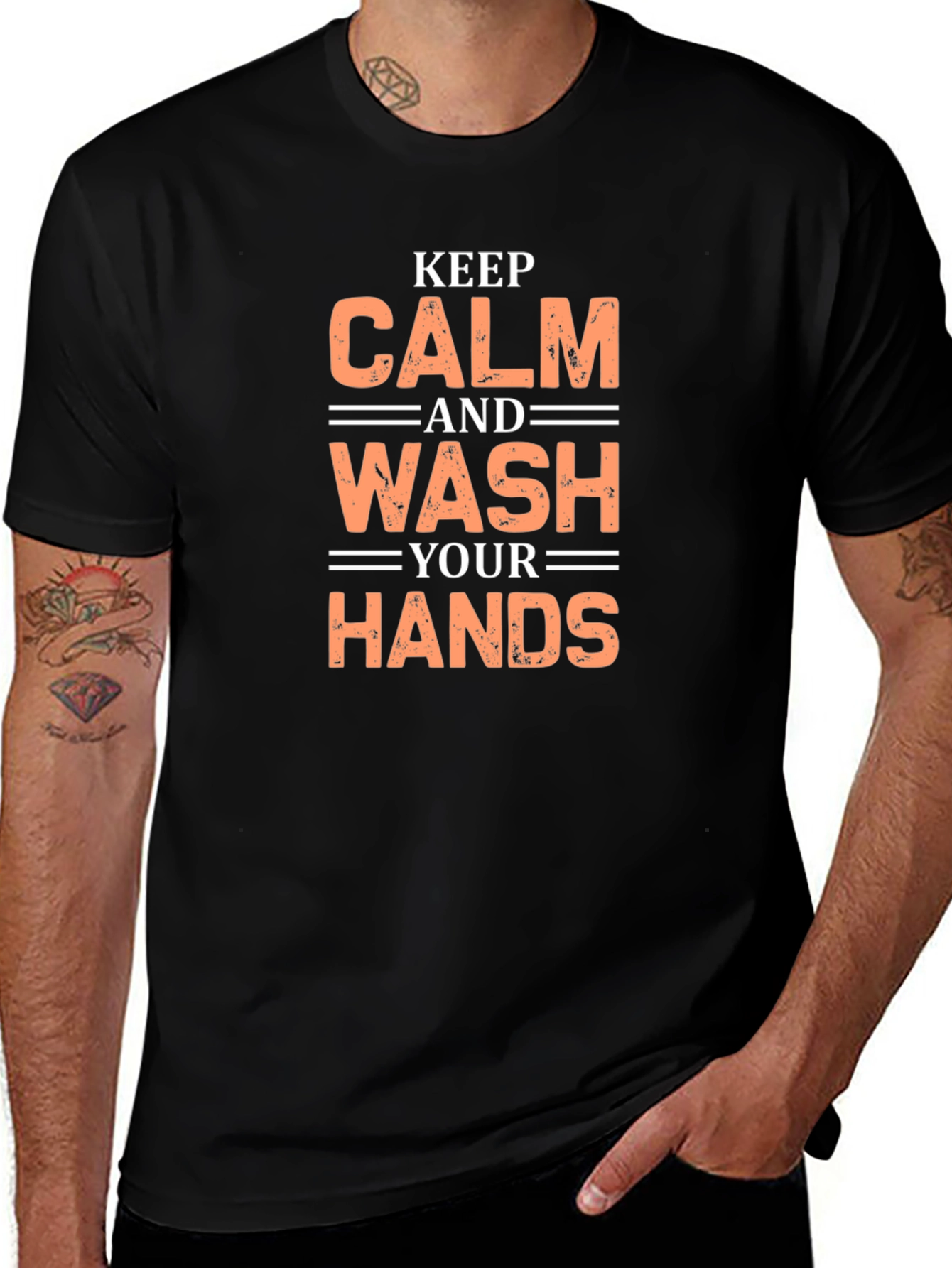 Keep Calm and Wash Your Hands Graphic Tee