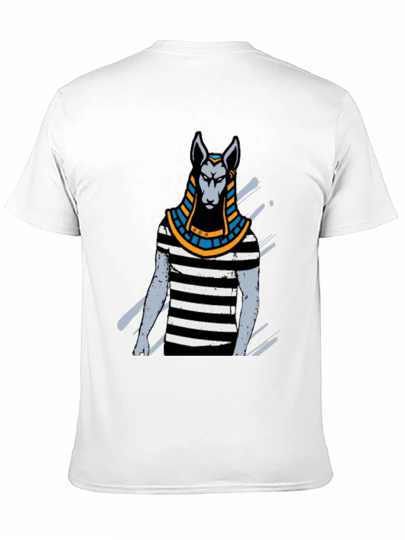 Anubis Striped Tee - Egyptian God T-Shirt