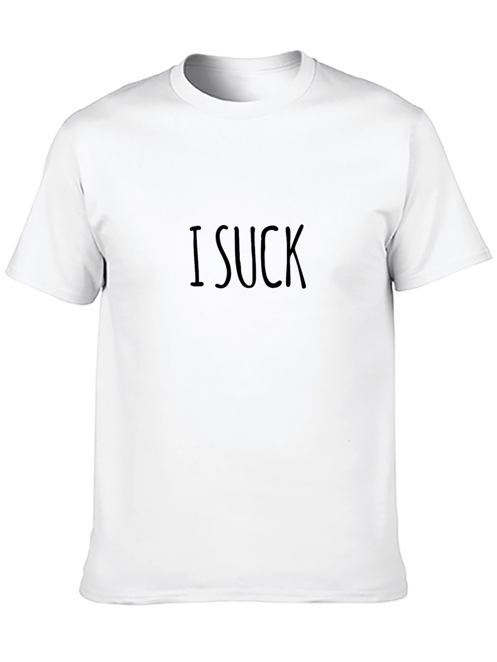 I Suck Graphic Tee - Black Cotton Casual T-Shirt