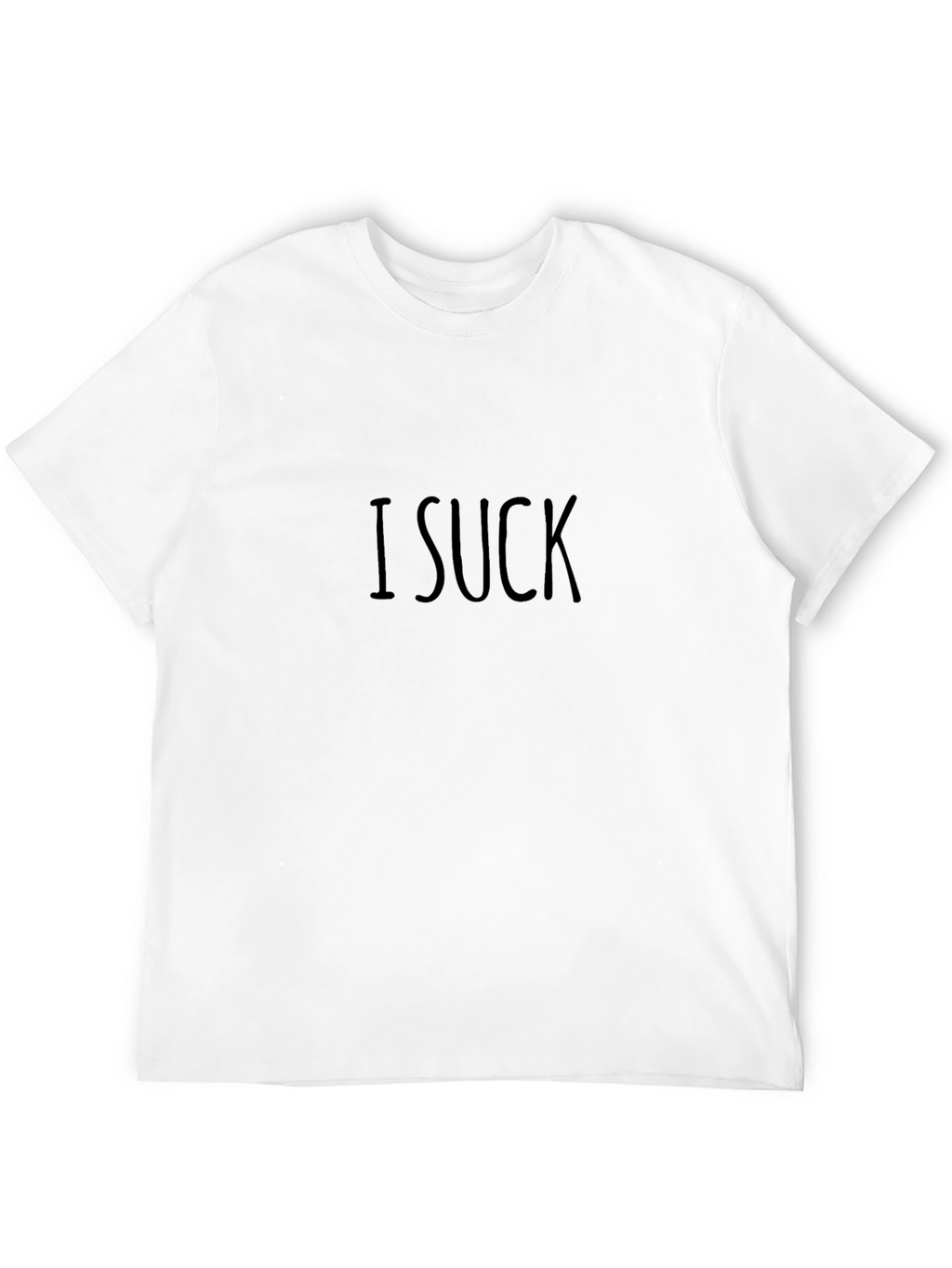 I Suck Graphic Tee - Black Cotton Casual T-Shirt