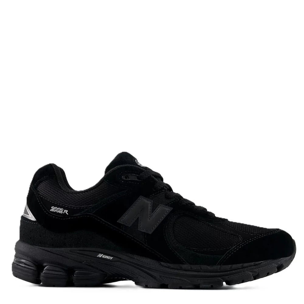 New Balance 2002R in Black with Black Metallic