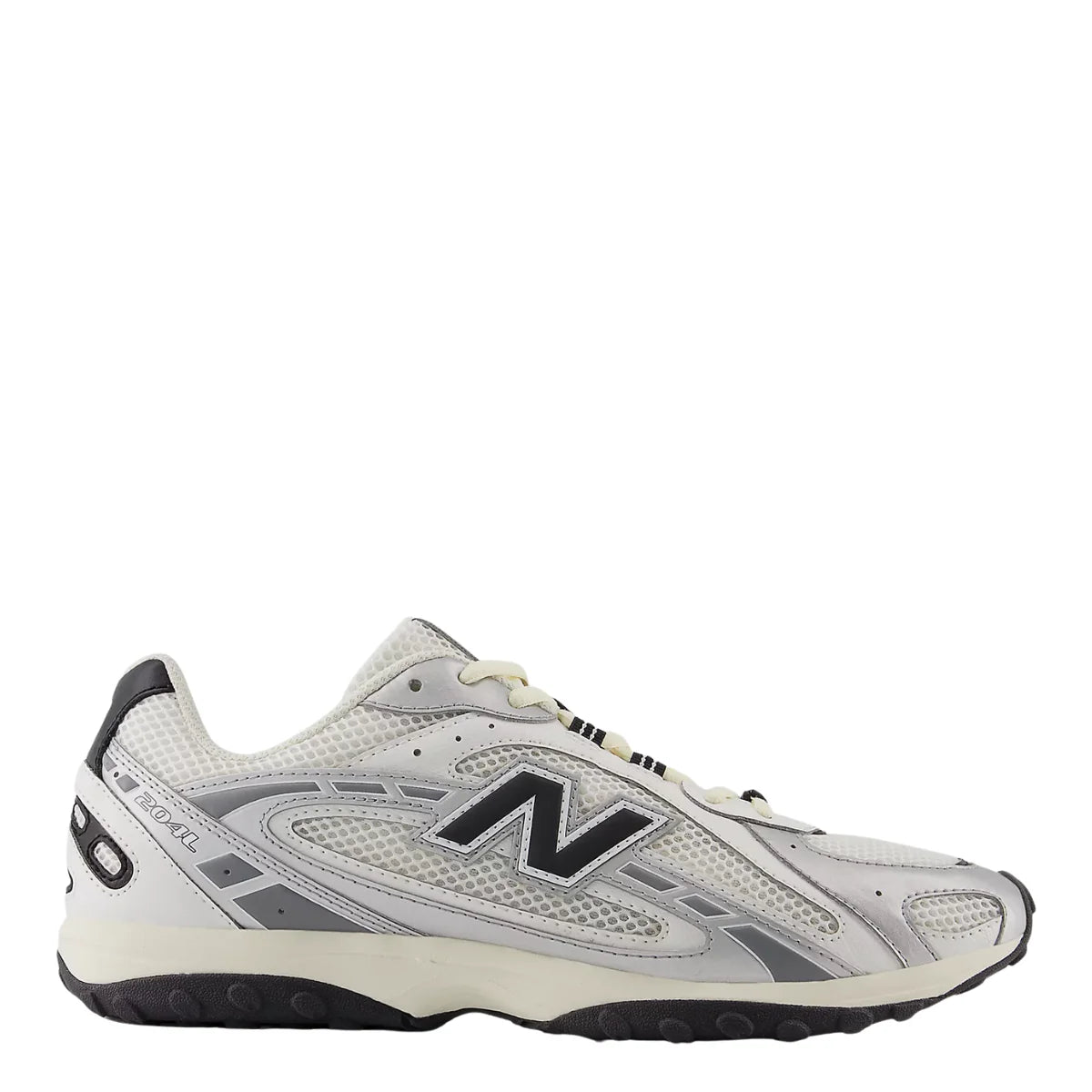 New Balance 204L in Silver Metallic with Black