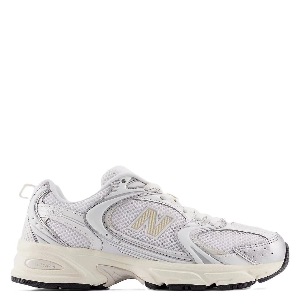 New Balance 530 in Silver Metallic with Linen