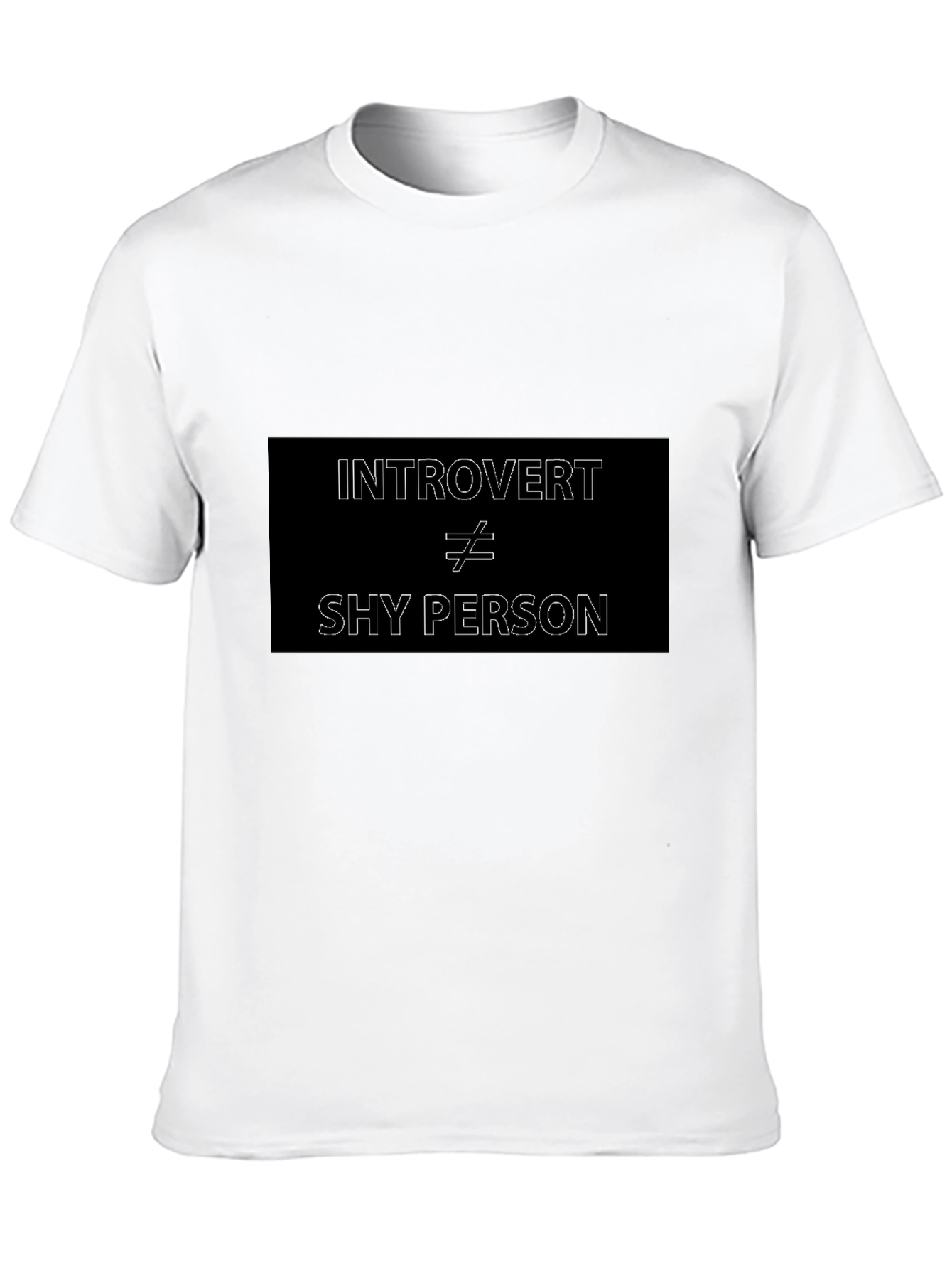 Introvert Not Shy T-Shirt - Mens Black Tee