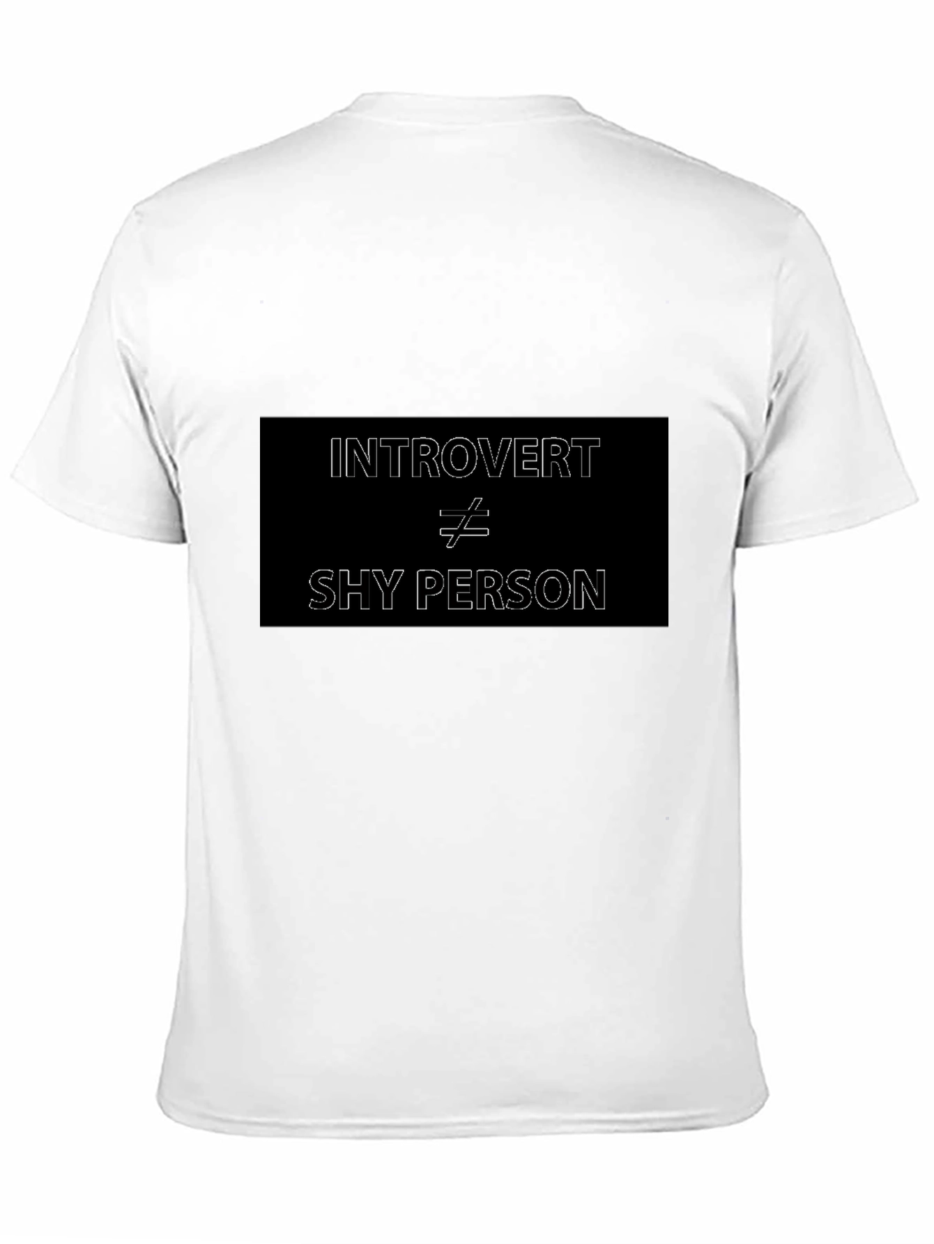 Introvert Not Shy T-Shirt - Mens Black Tee