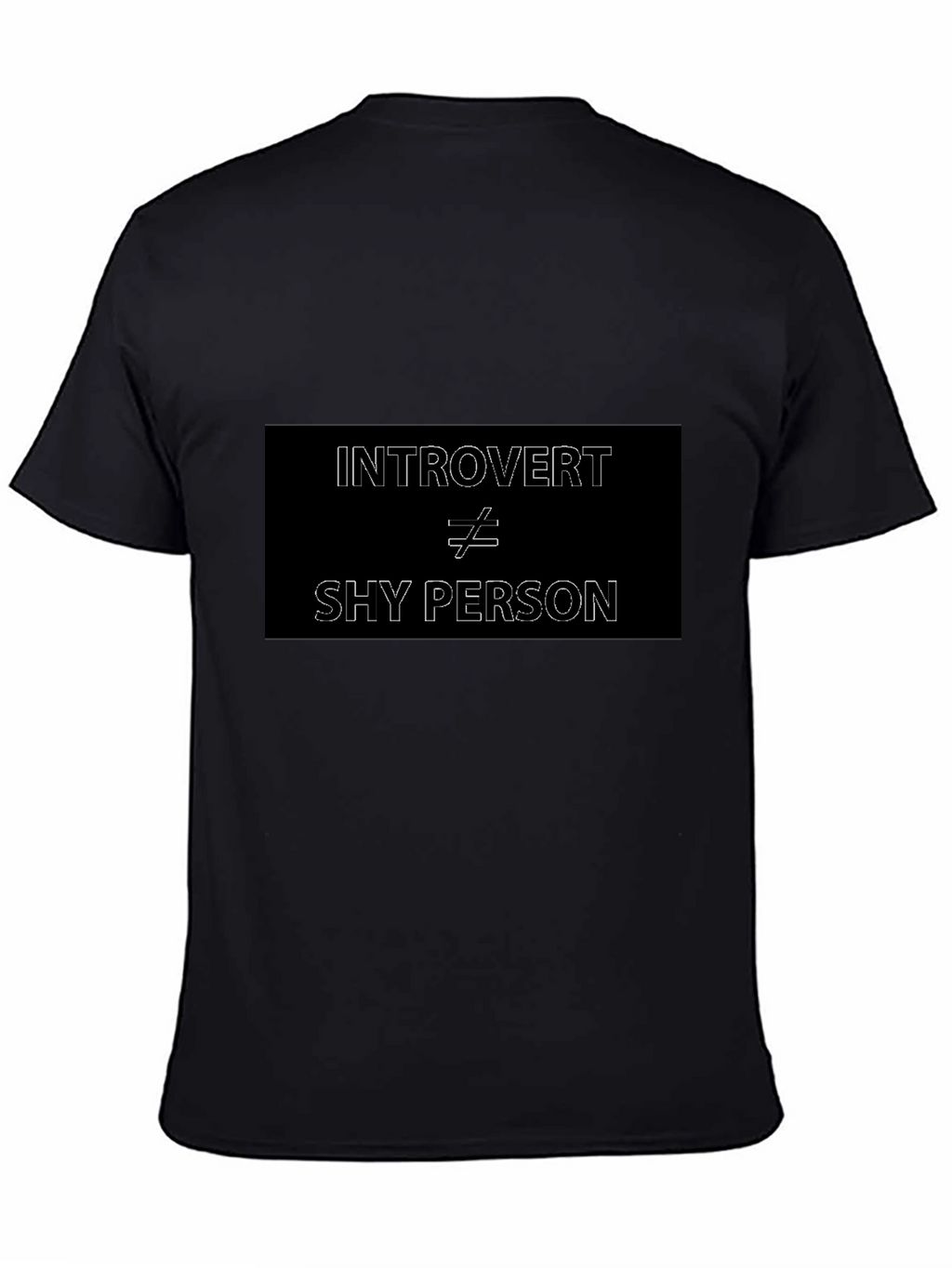 Introvert Not Shy T-Shirt - Mens Black Tee