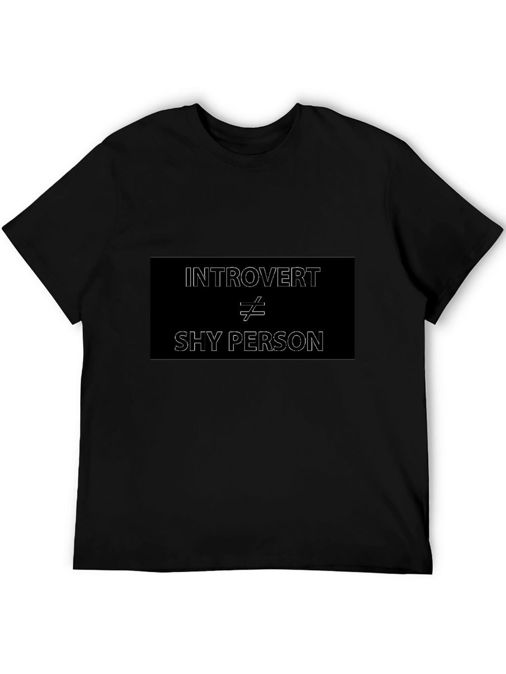 Introvert Not Shy T-Shirt - Mens Black Tee