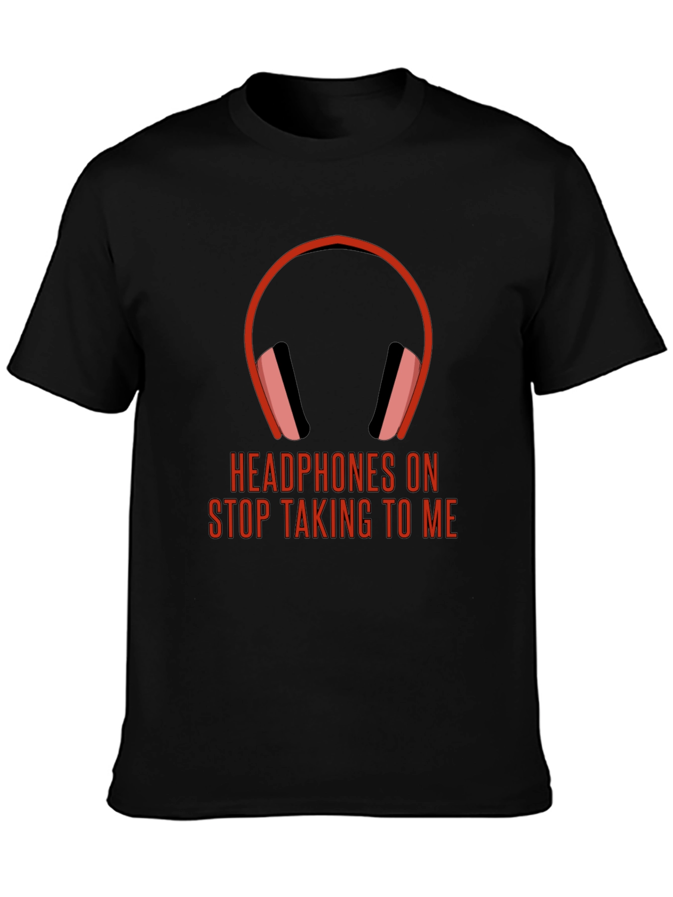 Headphones On Graphic Tee - Introvert Humor T-Shirt
