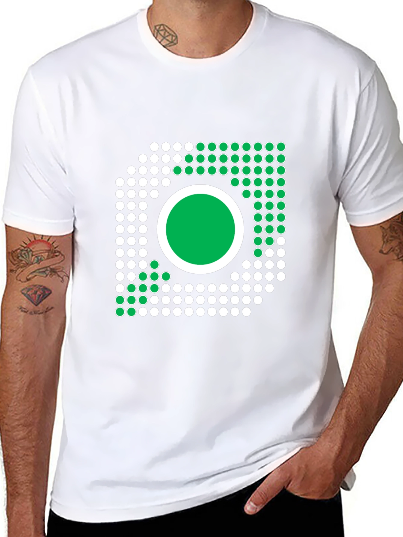 Geometric Dot Design T-Shirt