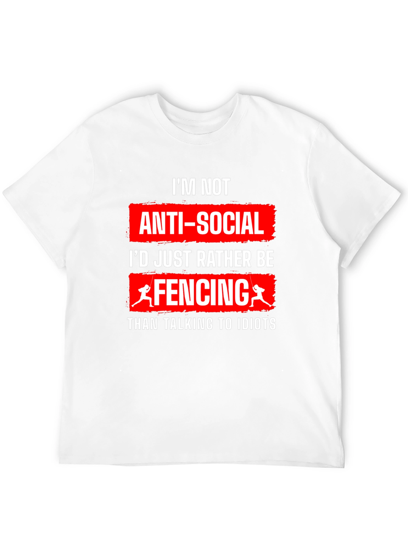 Anti-Social Fencing T-Shirt - Funny Fencer Tee