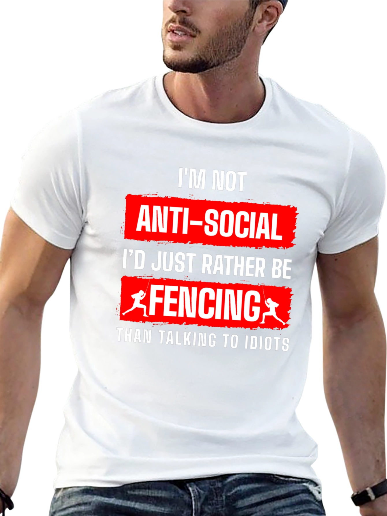 Anti-Social Fencing T-Shirt - Funny Fencer Tee