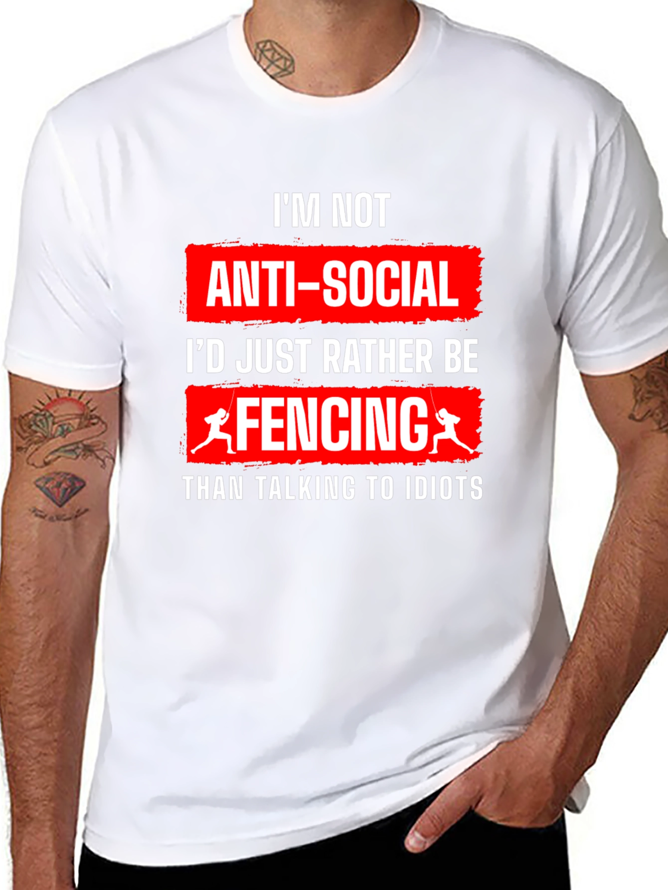 Anti-Social Fencing T-Shirt - Funny Fencer Tee