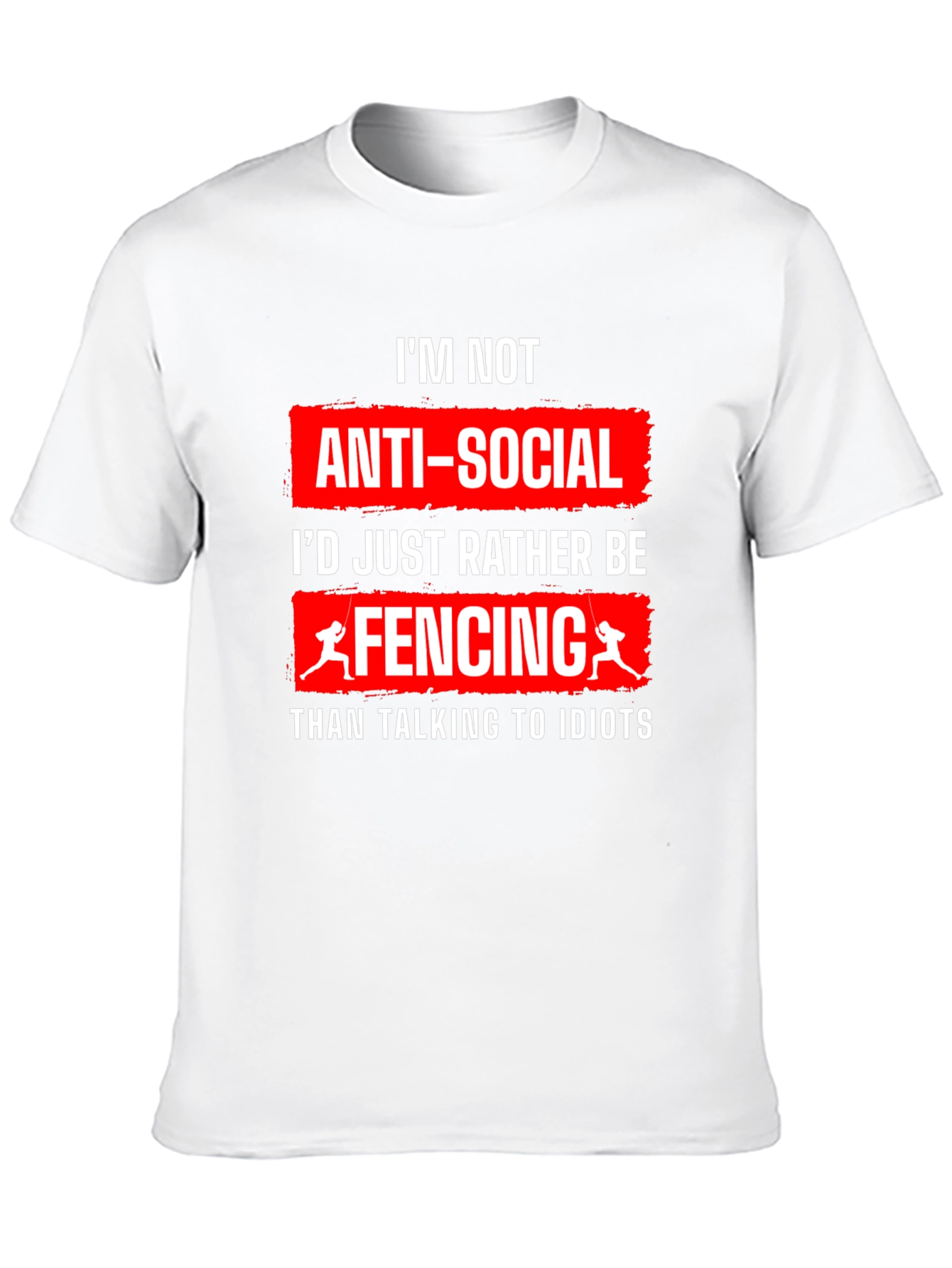 Anti-Social Fencing T-Shirt - Funny Fencer Tee