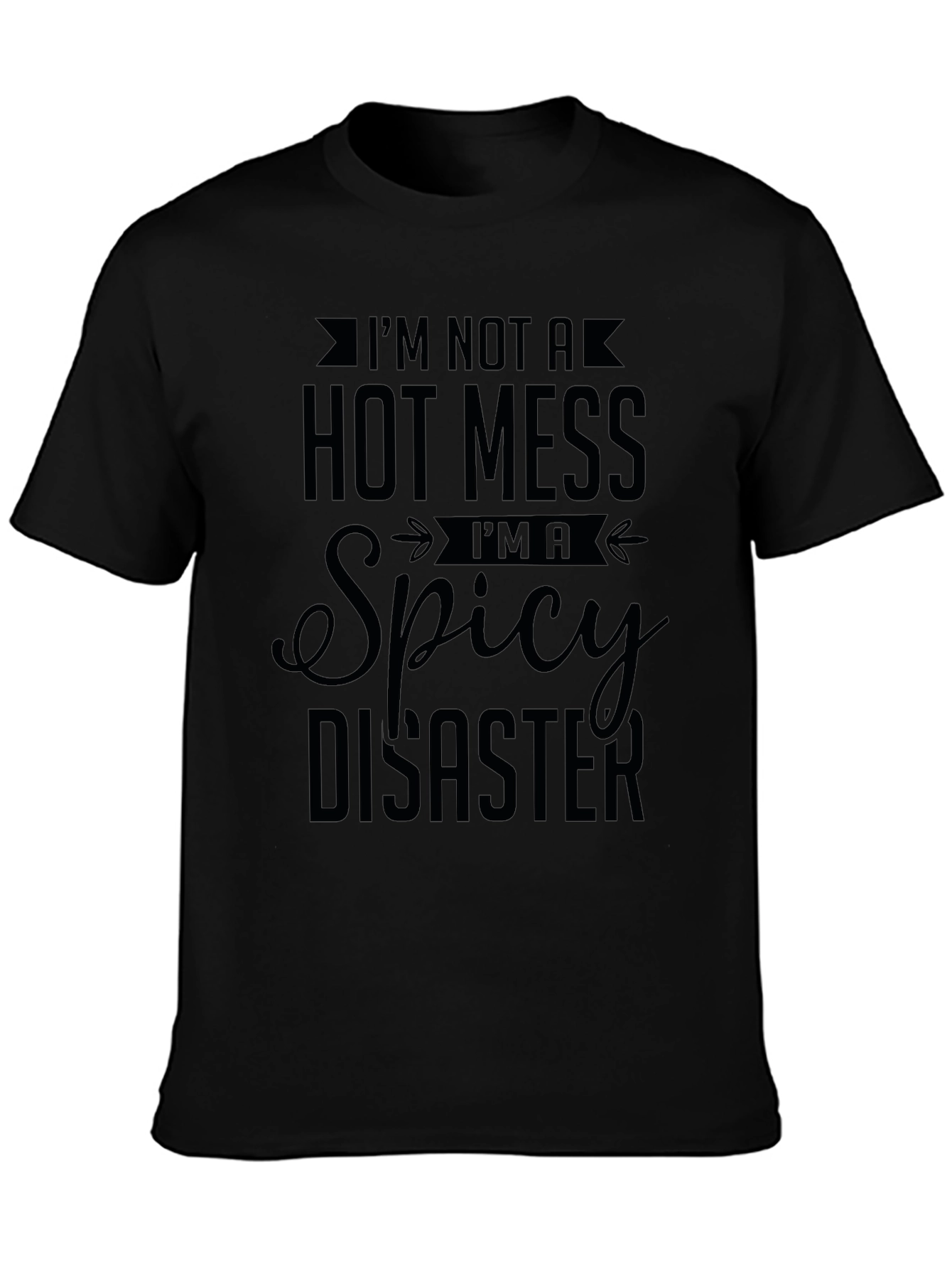 Spicy Disaster Graphic Tee - Unisex Black T-Shirt