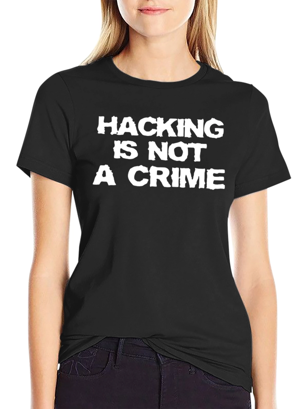 Hacking is Not a Crime Black T-Shirt