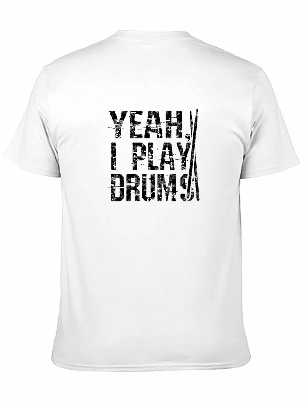 Yeah I Play Drums Mens Black T-Shirt