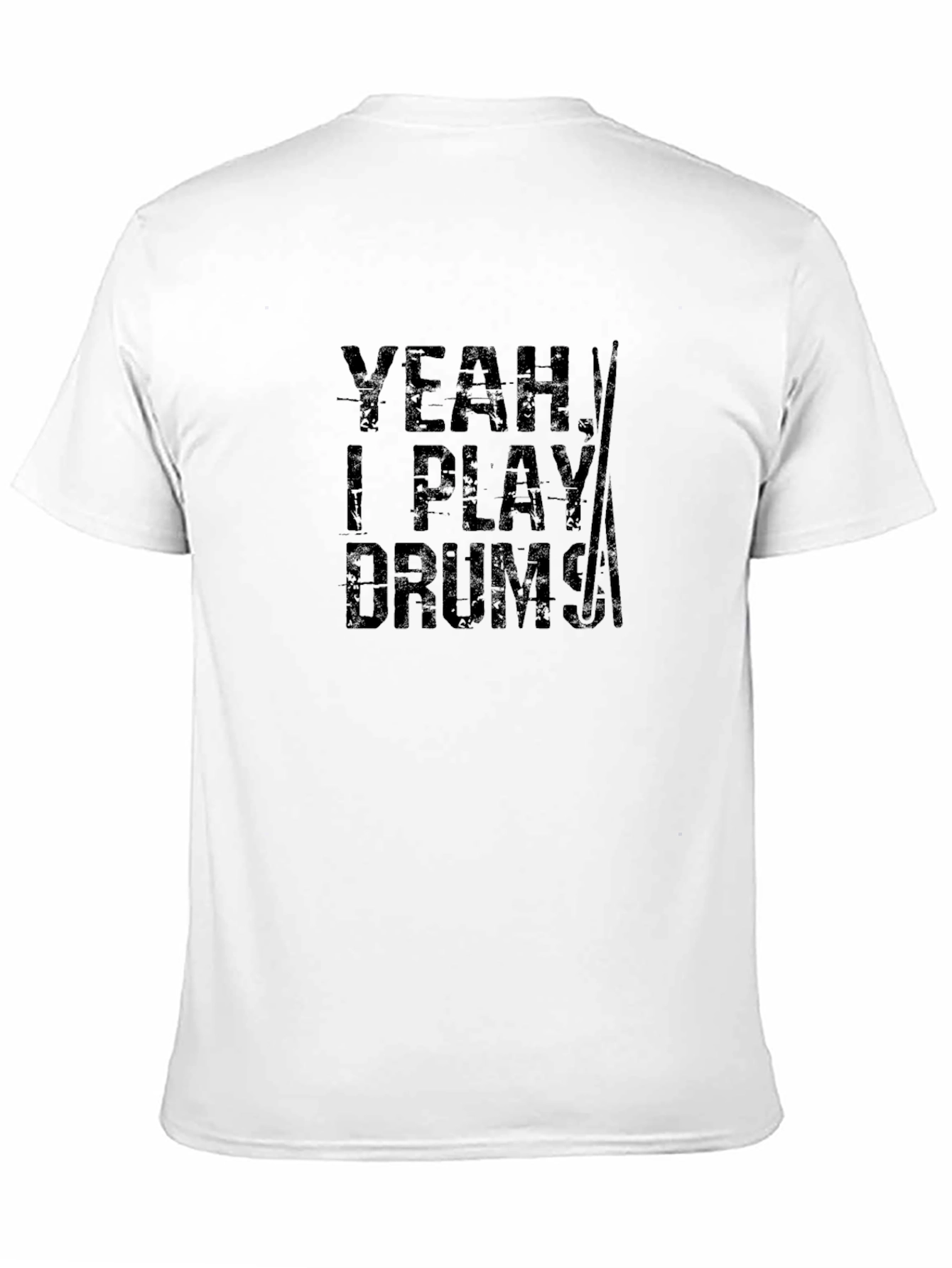 Yeah I Play Drums Mens Black T-Shirt