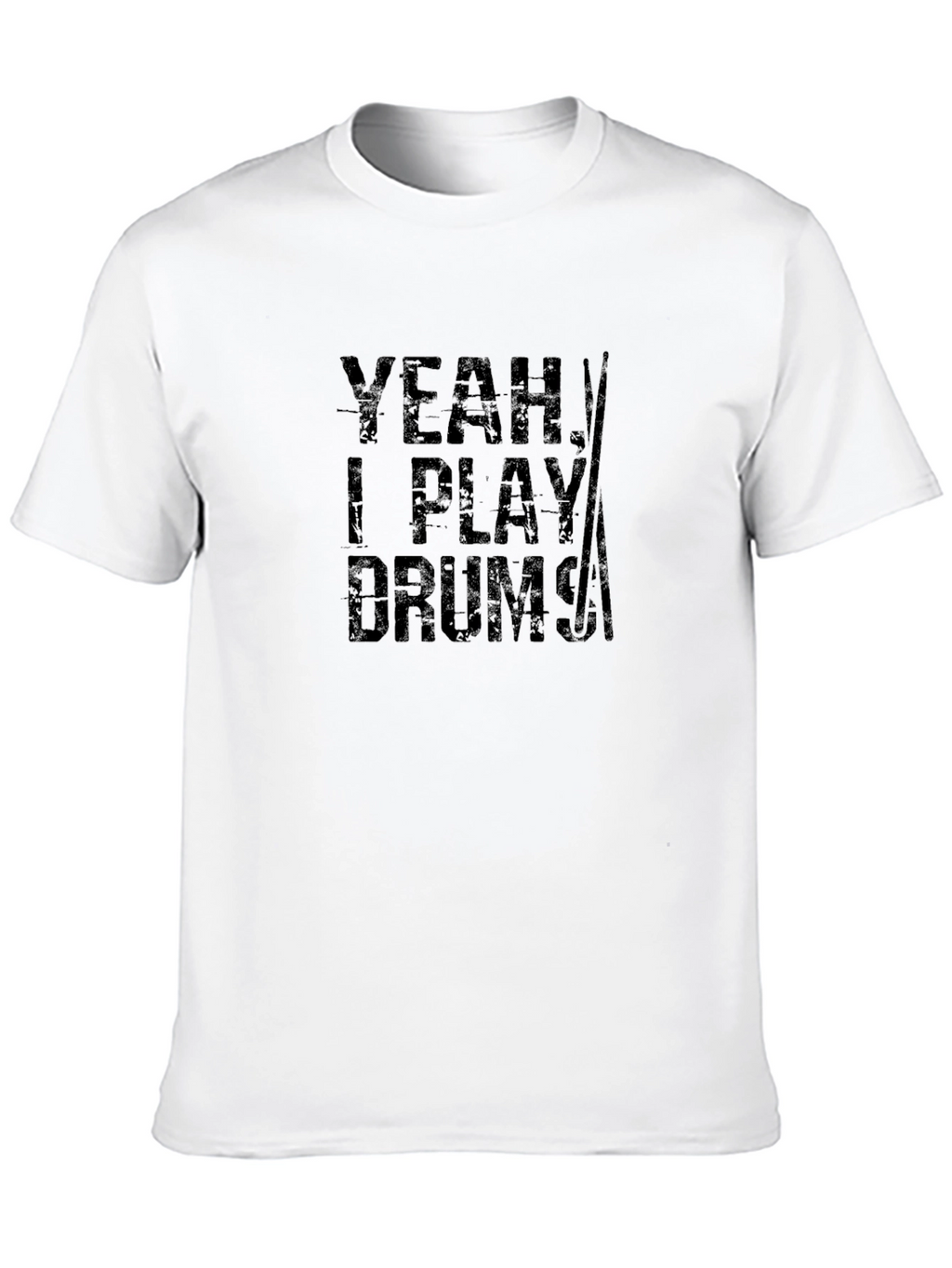 Yeah I Play Drums Mens Black T-Shirt