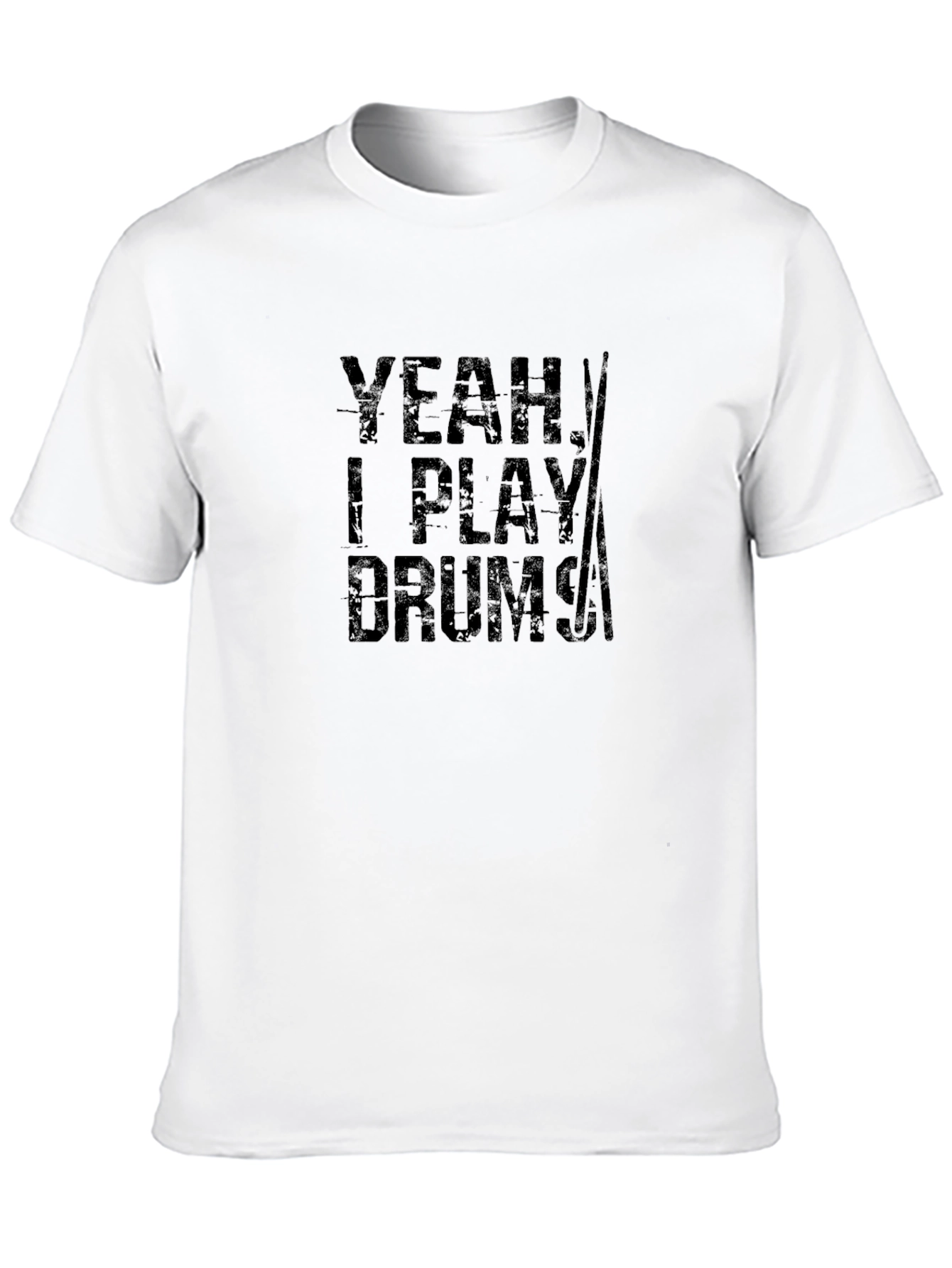 Yeah I Play Drums Mens Black T-Shirt