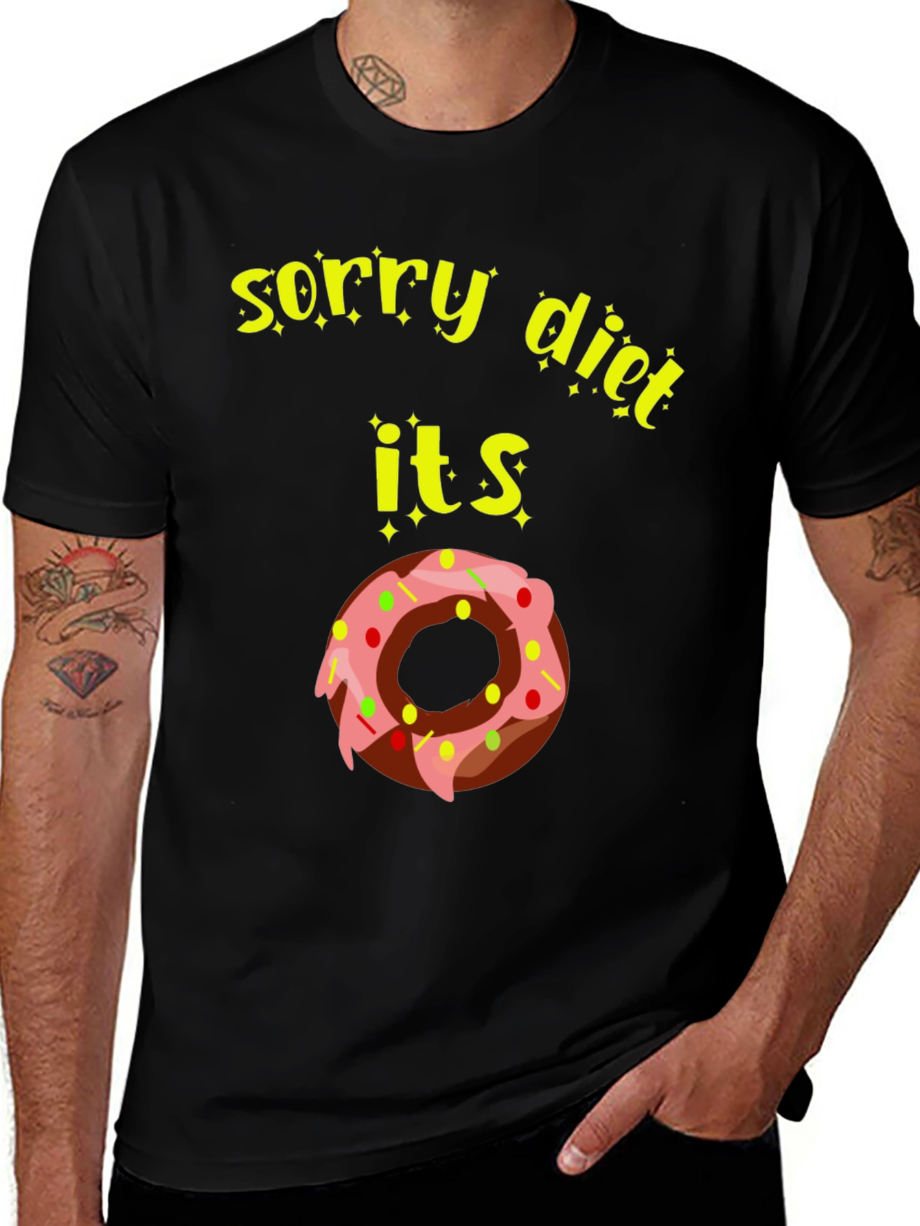 Sorry Diet Donut T-Shirt - Funny Foodie Tee