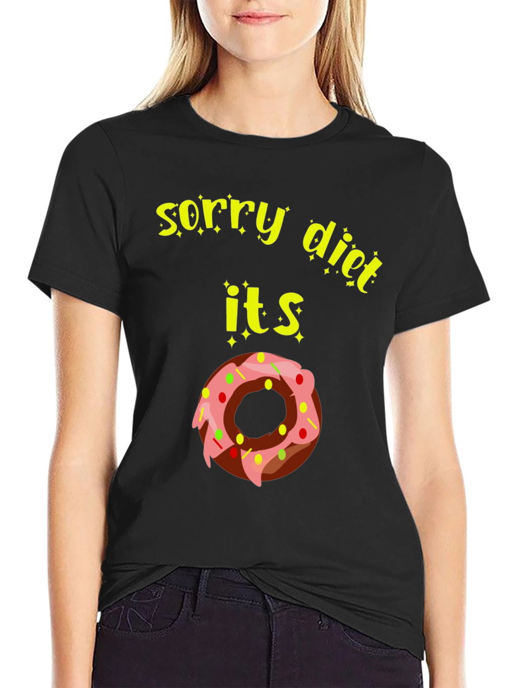 Sorry Diet Donut T-Shirt - Funny Foodie Tee