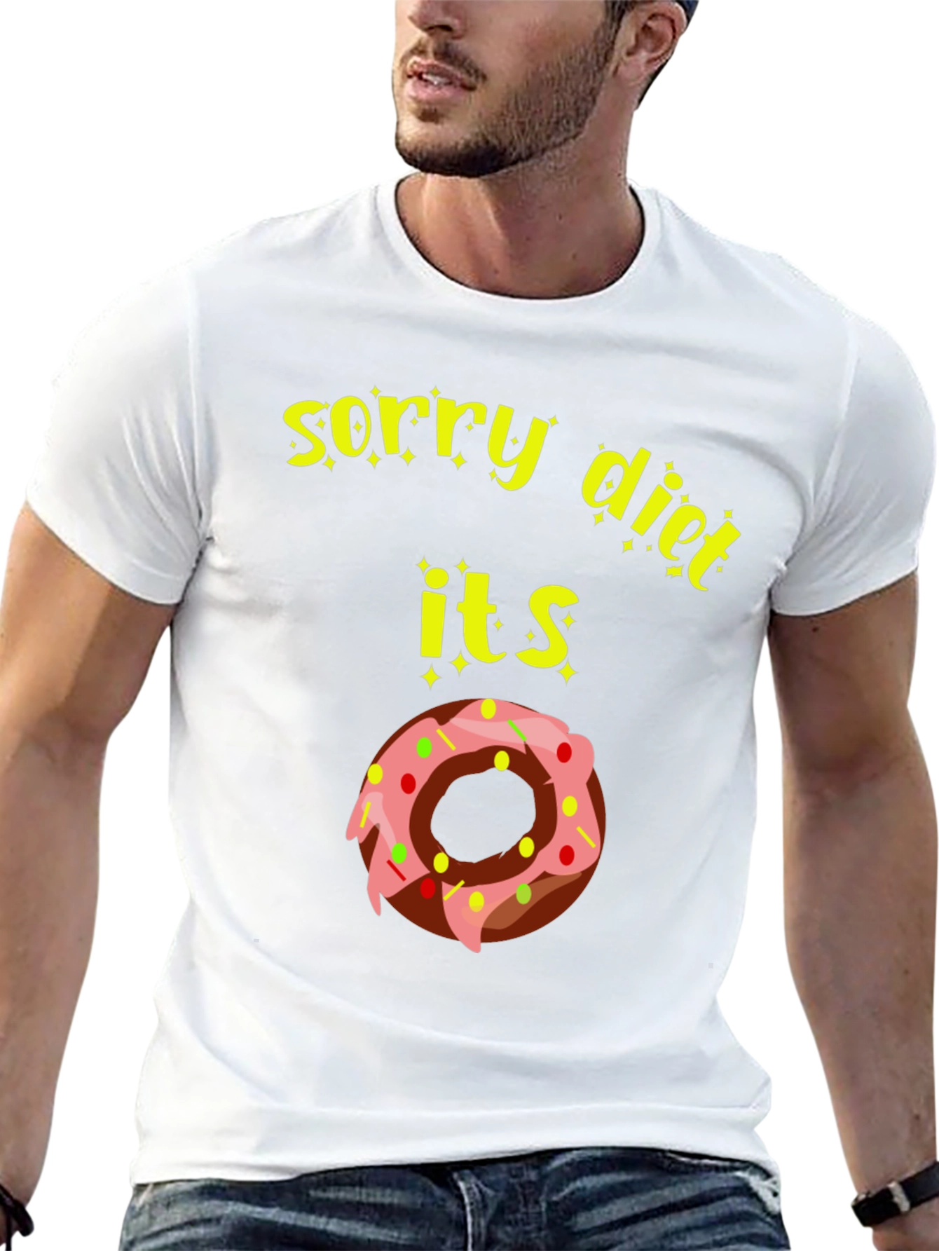 Sorry Diet Donut T-Shirt - Funny Foodie Tee