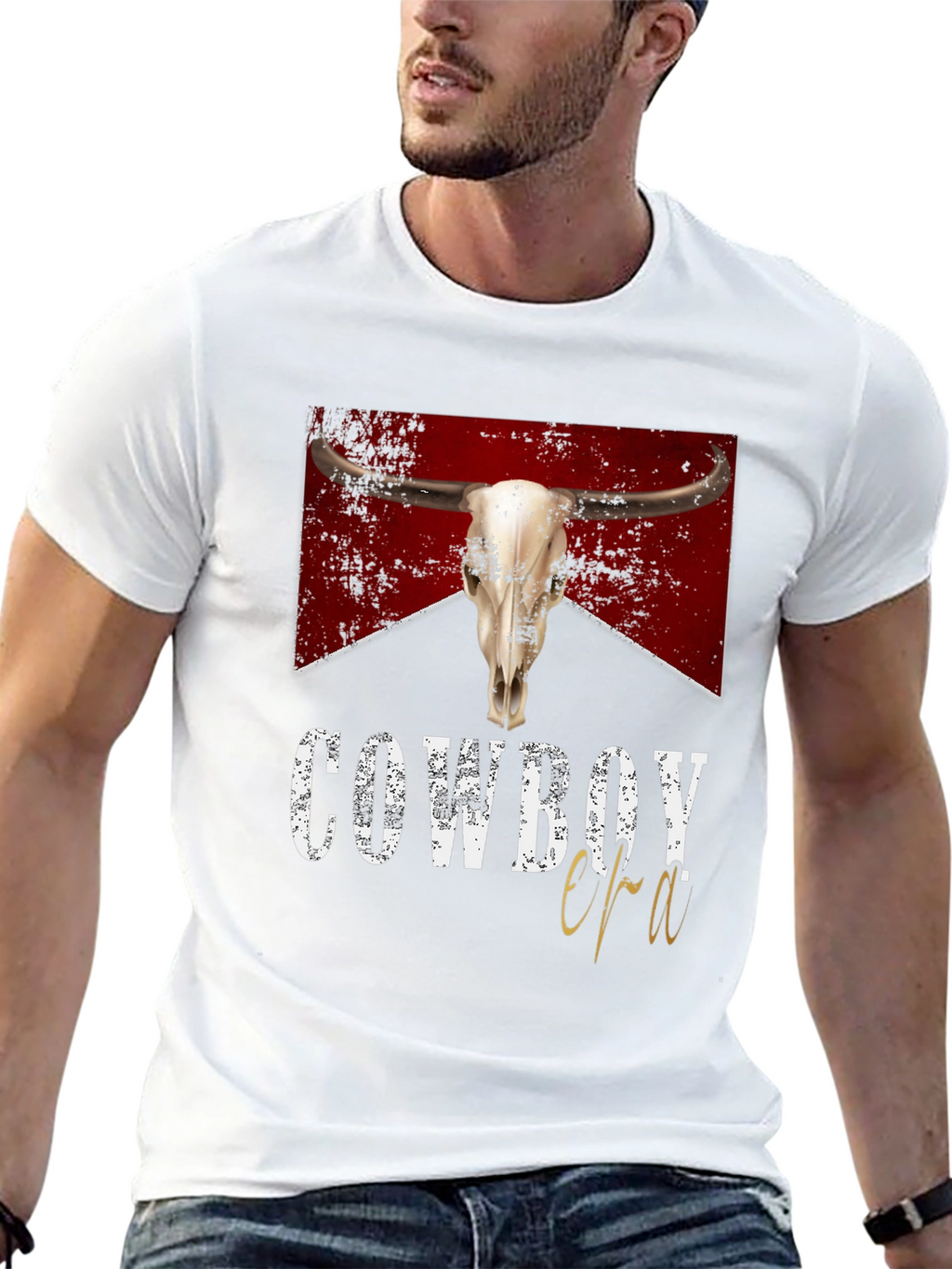 Cowboy Era Graphic Tee - Western Style Black T-Shirt