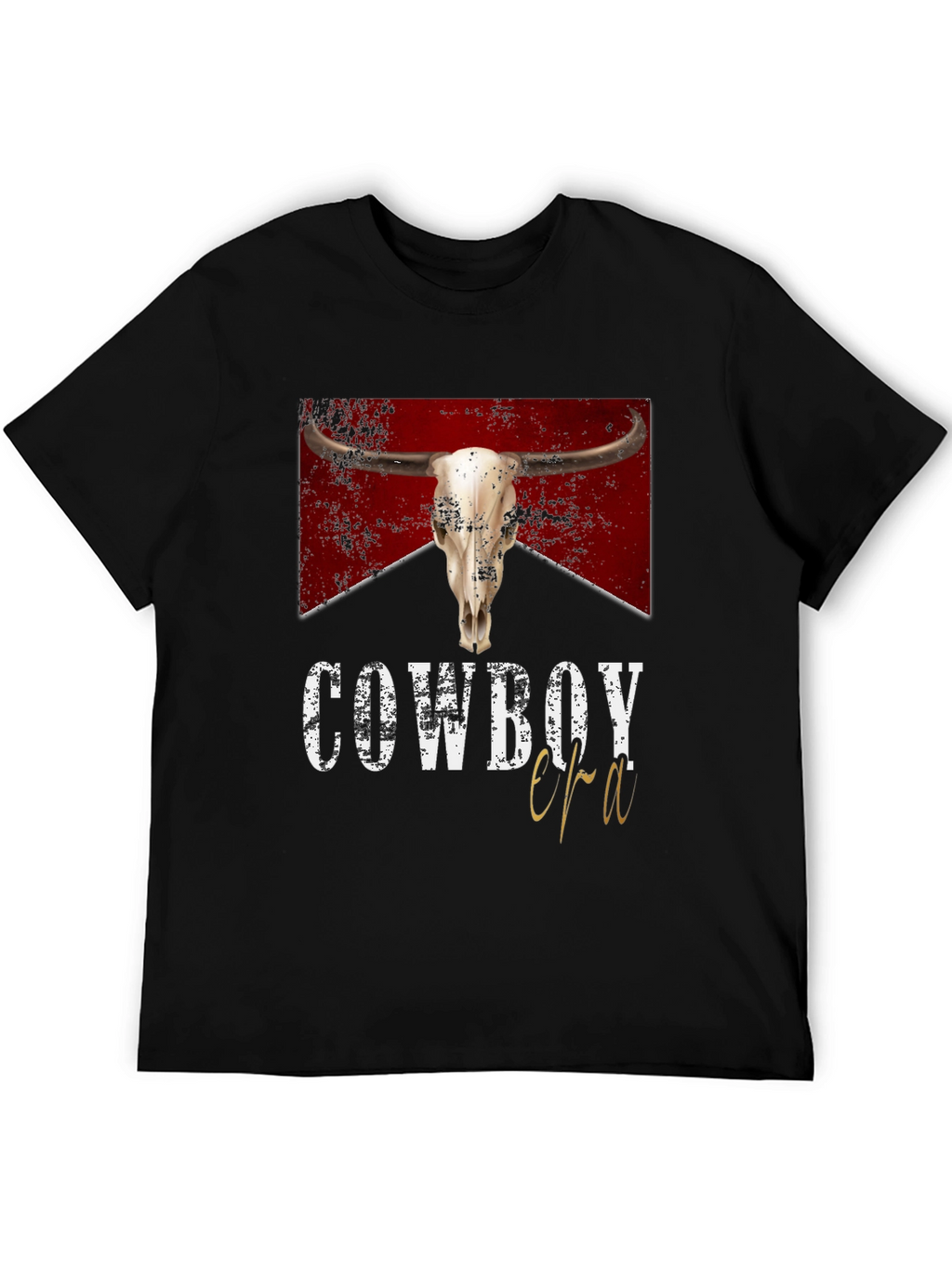 Cowboy Era Graphic Tee - Western Style Black T-Shirt