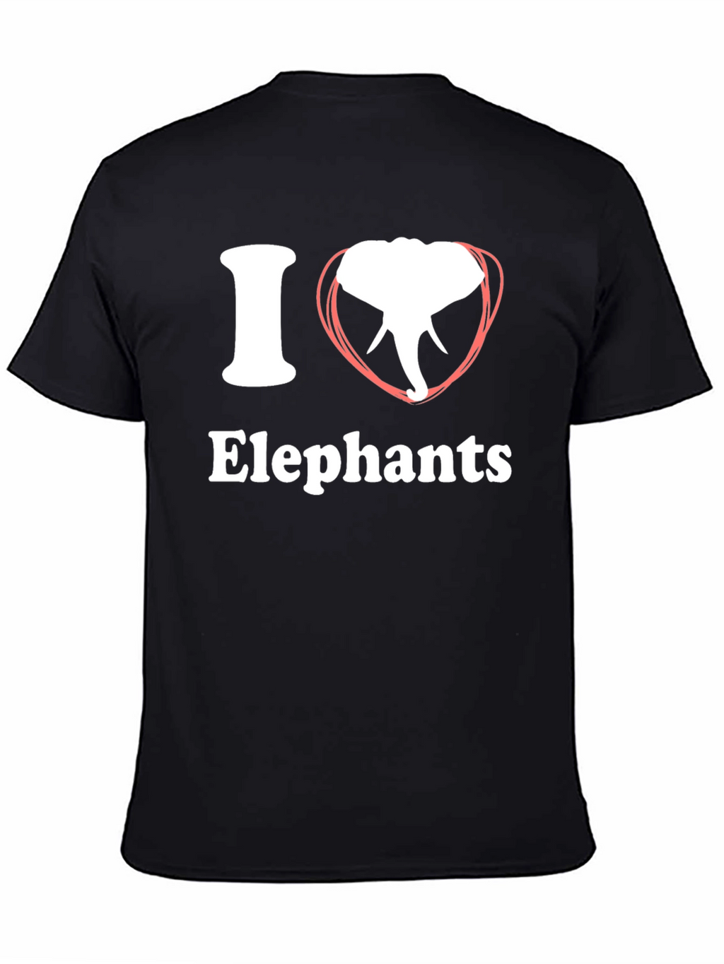 I Heart Elephants Graphic Tee - Black T-Shirt