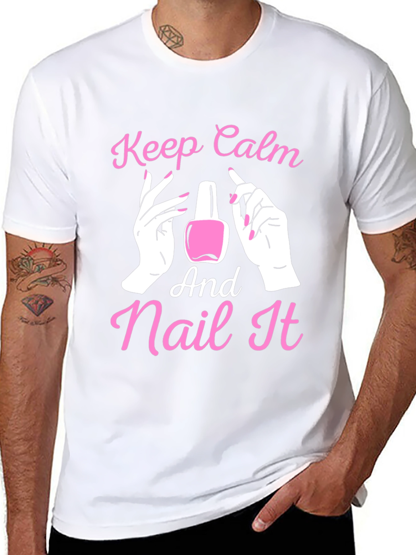 Keep Calm and Nail It - Novelty T-Shirt