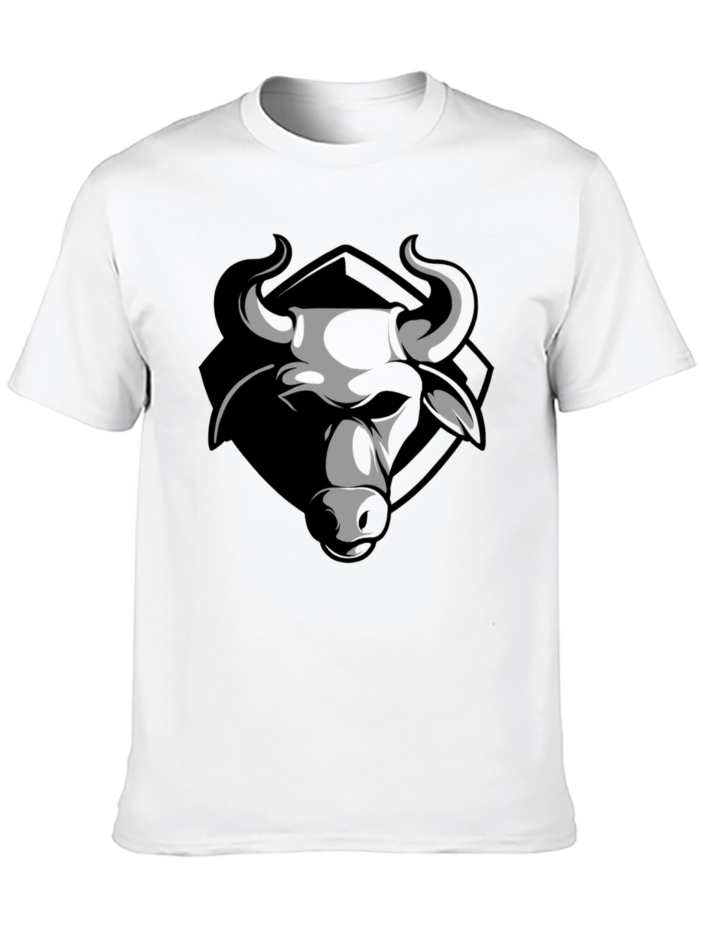 Bull Graphic Print Crew Neck T-Shirt